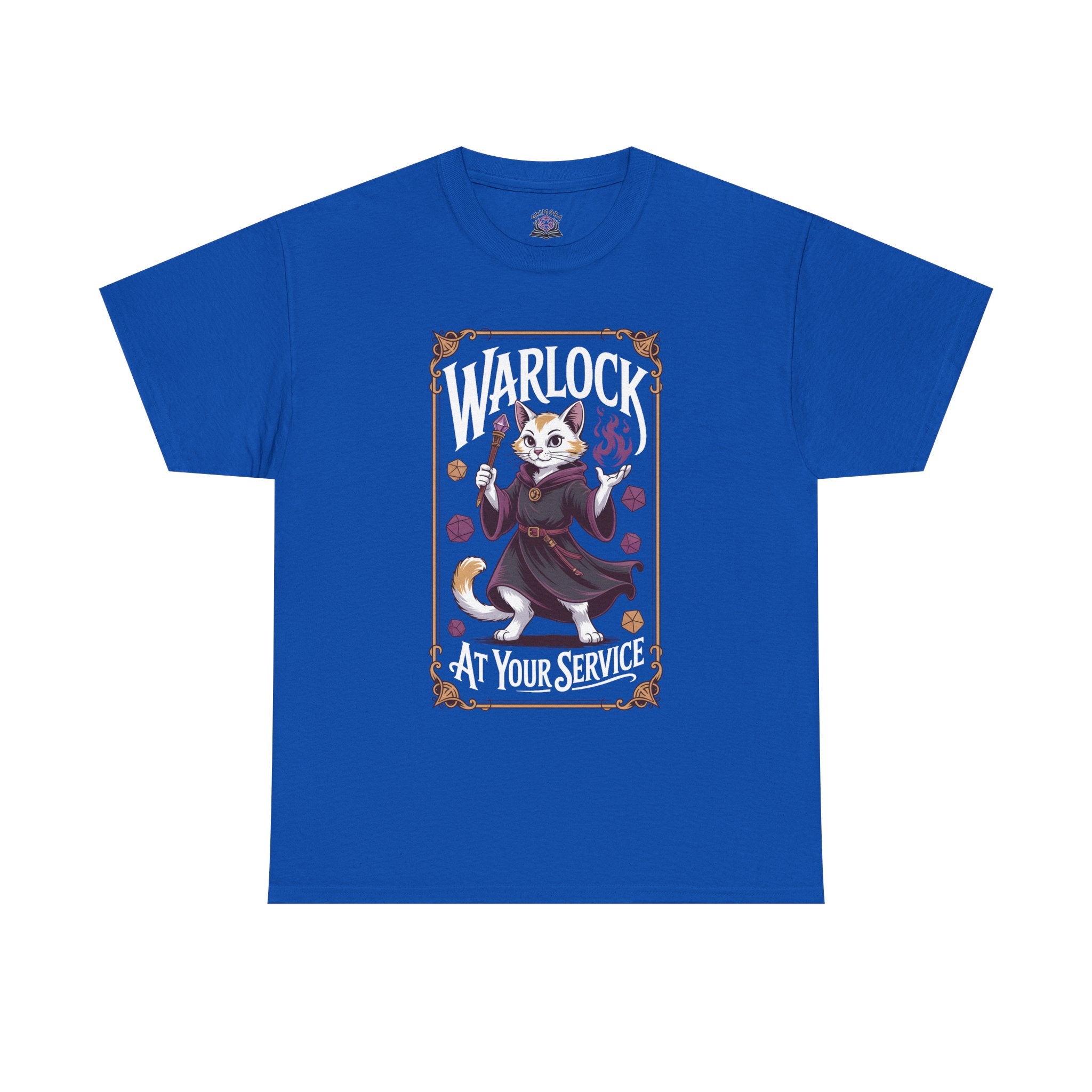Warlock Cat at Your Serivece D&D T-shirt | Cat Lover RPG Gift