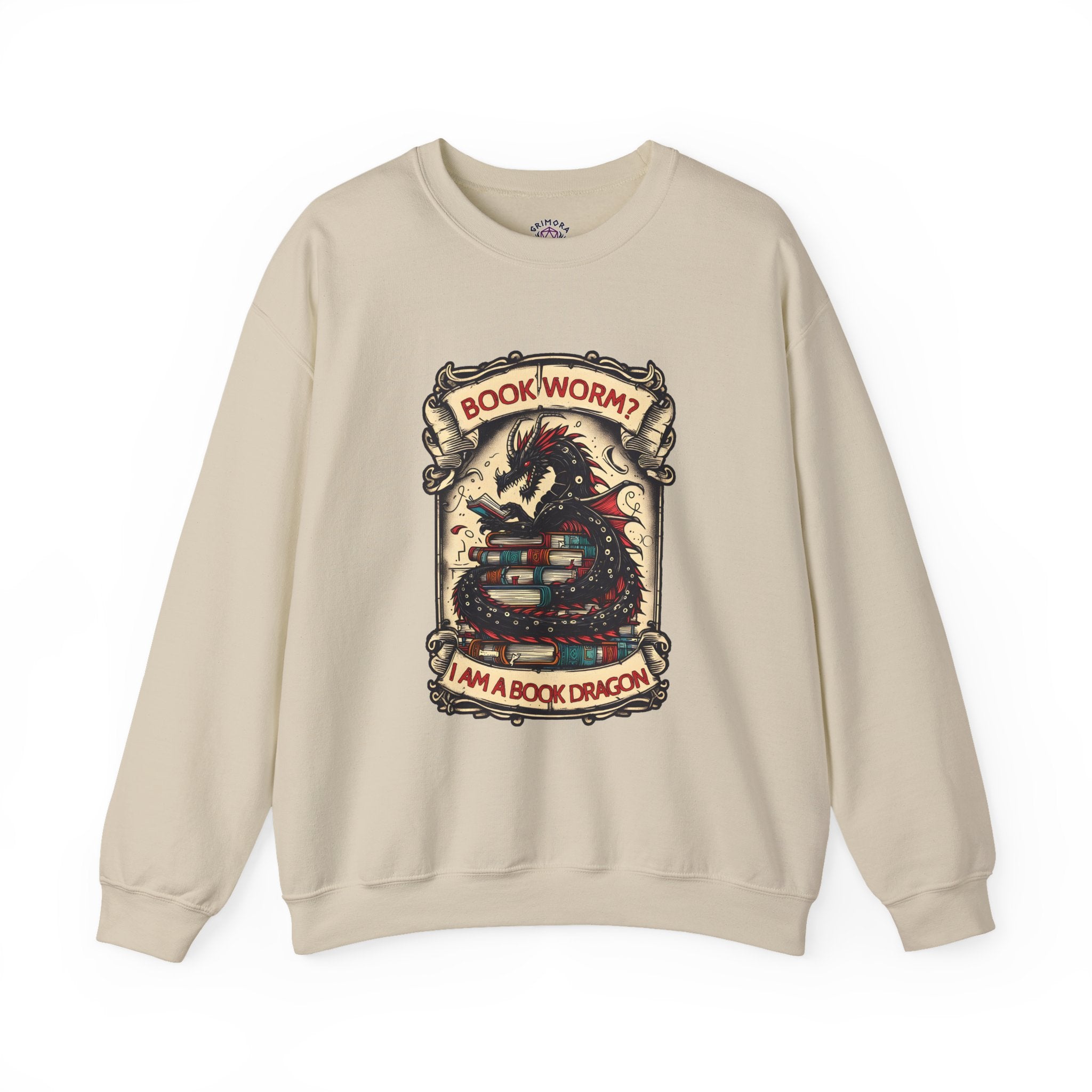 Book Worm? I Am a Book Dragon, Fantasy Reader Sweatshirt