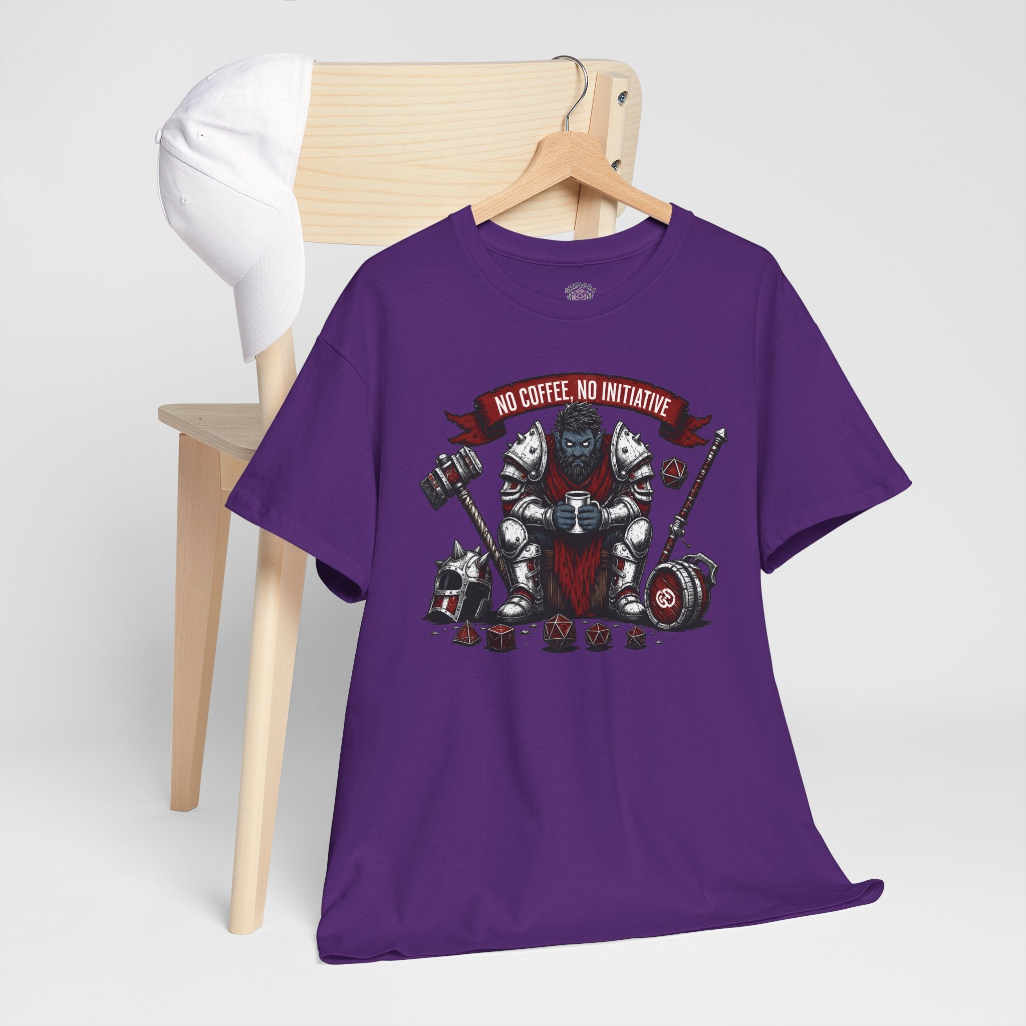 No Coffee, No Initiative | Fantasy RPG T-shirt