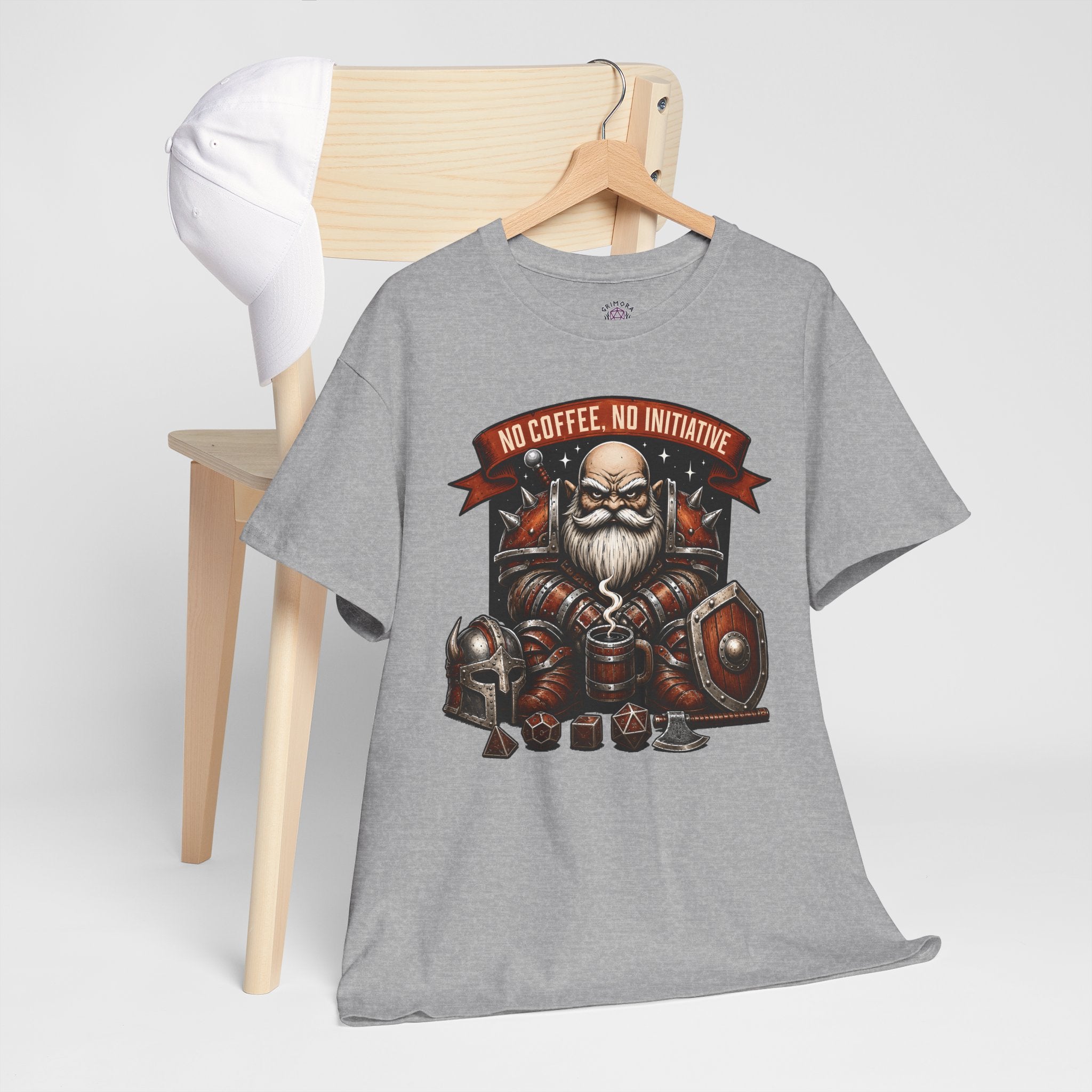 No Coffee, No Initiative | Fantasy RPG T-shirt
