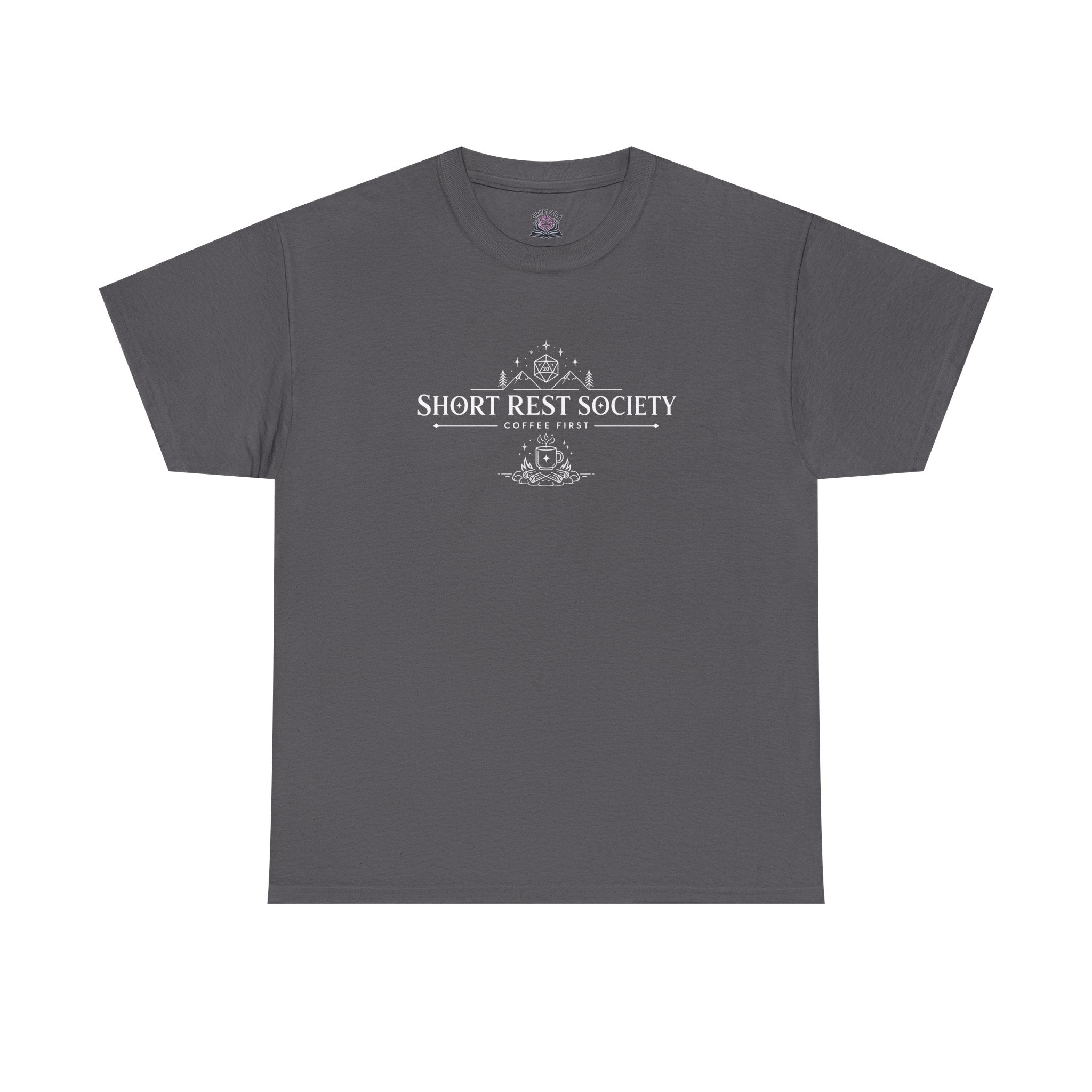 Short Rest Society – Coffee First | Tabletop RPG T-shirt