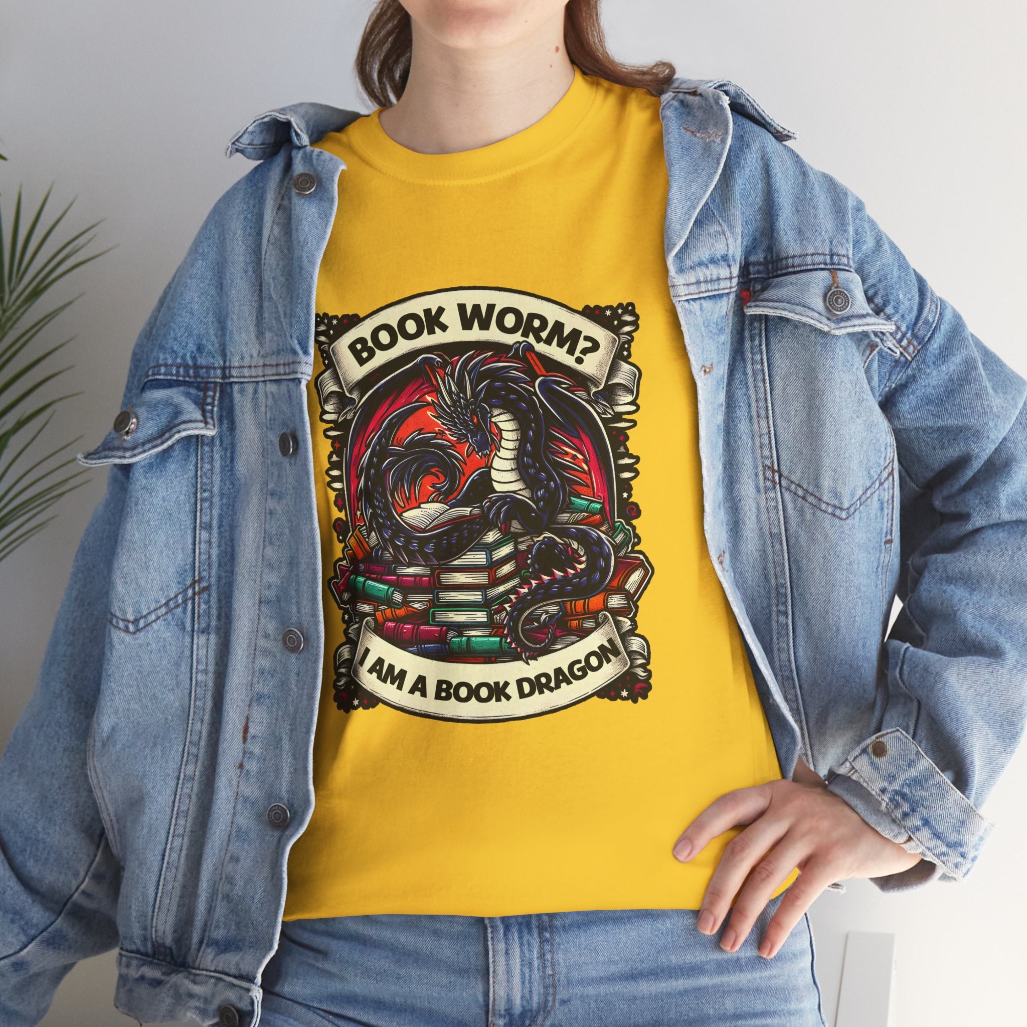 Book Worm? I Am a Book Dragon, Fantasy Reader T-shirt