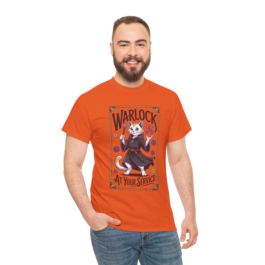 Warlock Cat at Your Serivece D&D T-shirt | Cat Lover RPG Gift