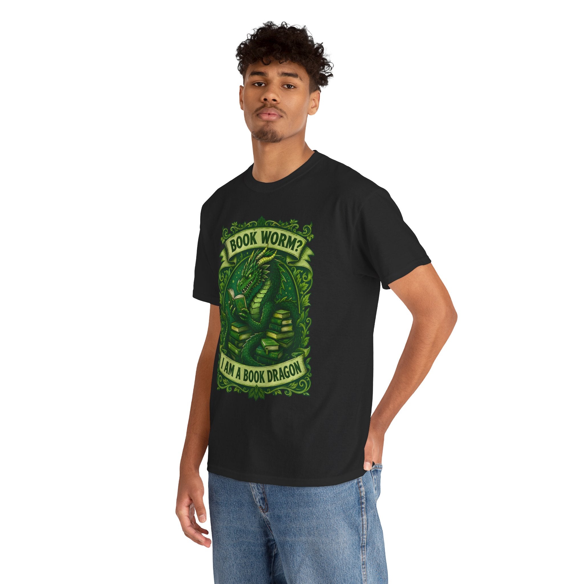 Book Worm? I Am a Book Dragon, Fantasy Reader T-shirt
