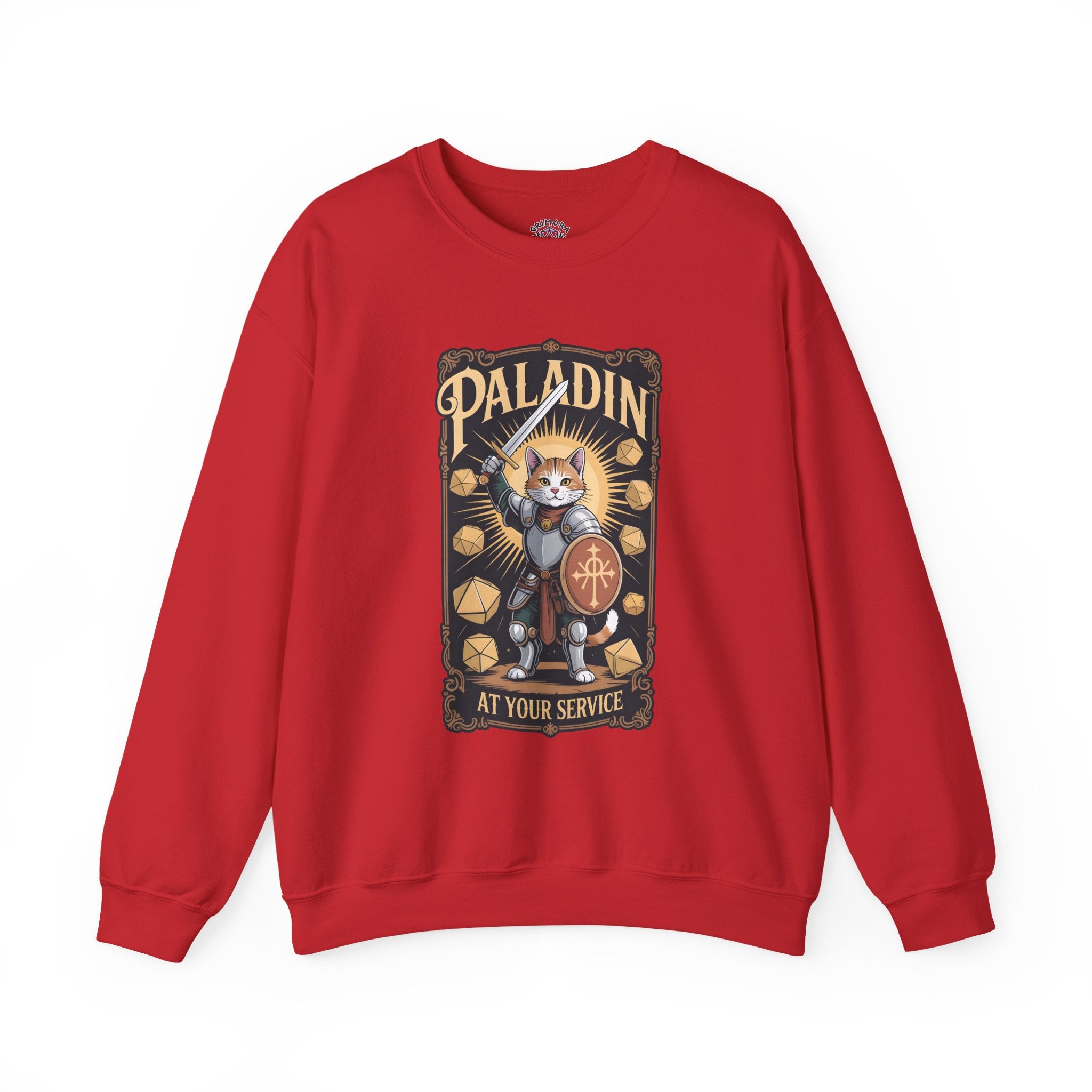 Paladin Cat at Your Service D&D Sweatshirt | Cat Lover RPG Gift