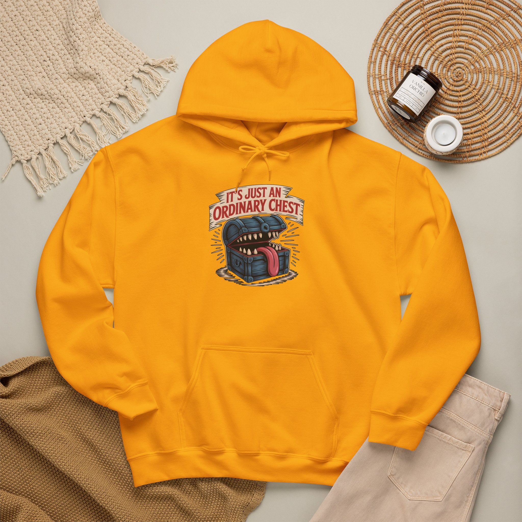 "It's Just An Ordinary Chest" — Mimic monster Hoodie