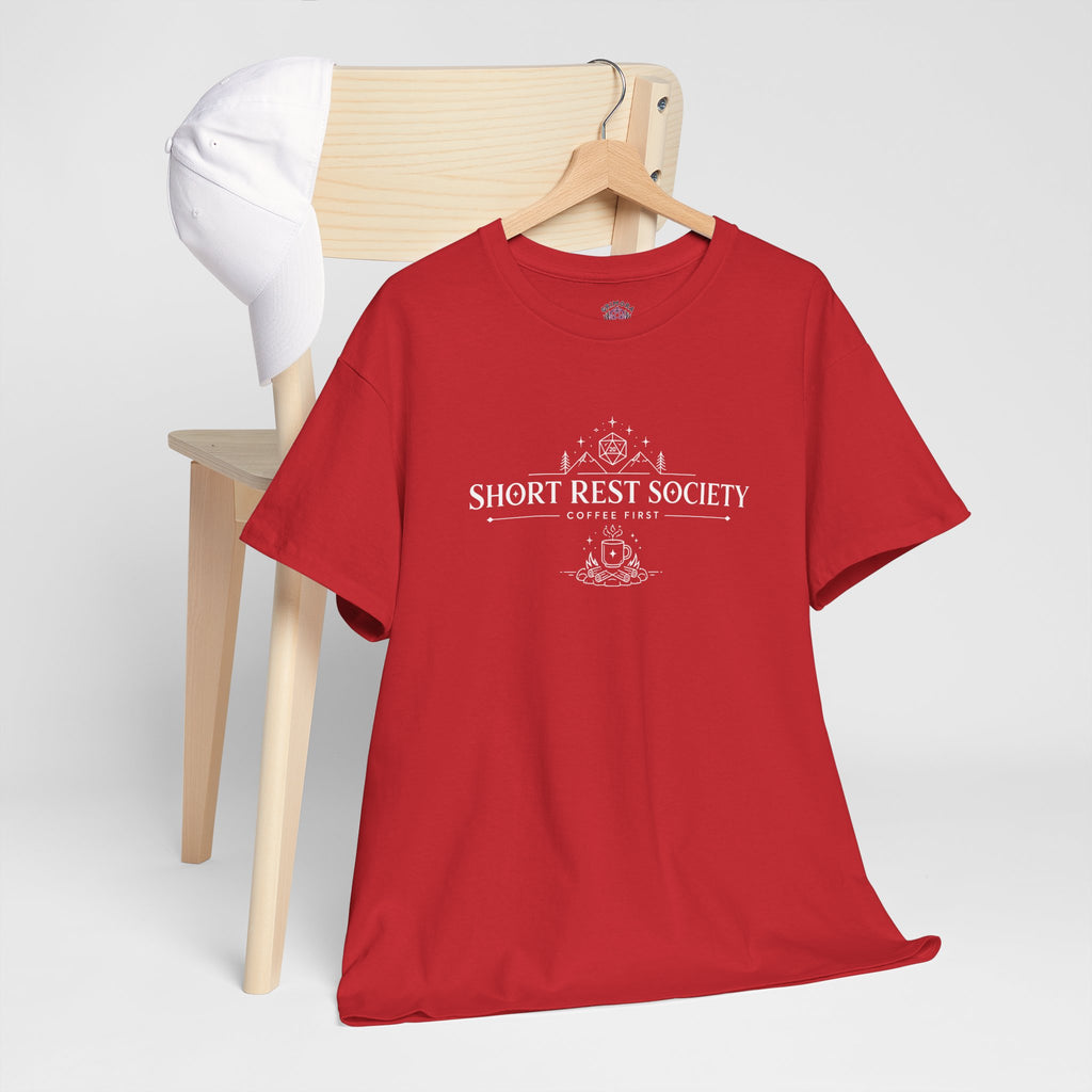 Short Rest Society – Coffee First | Tabletop RPG T-shirt
