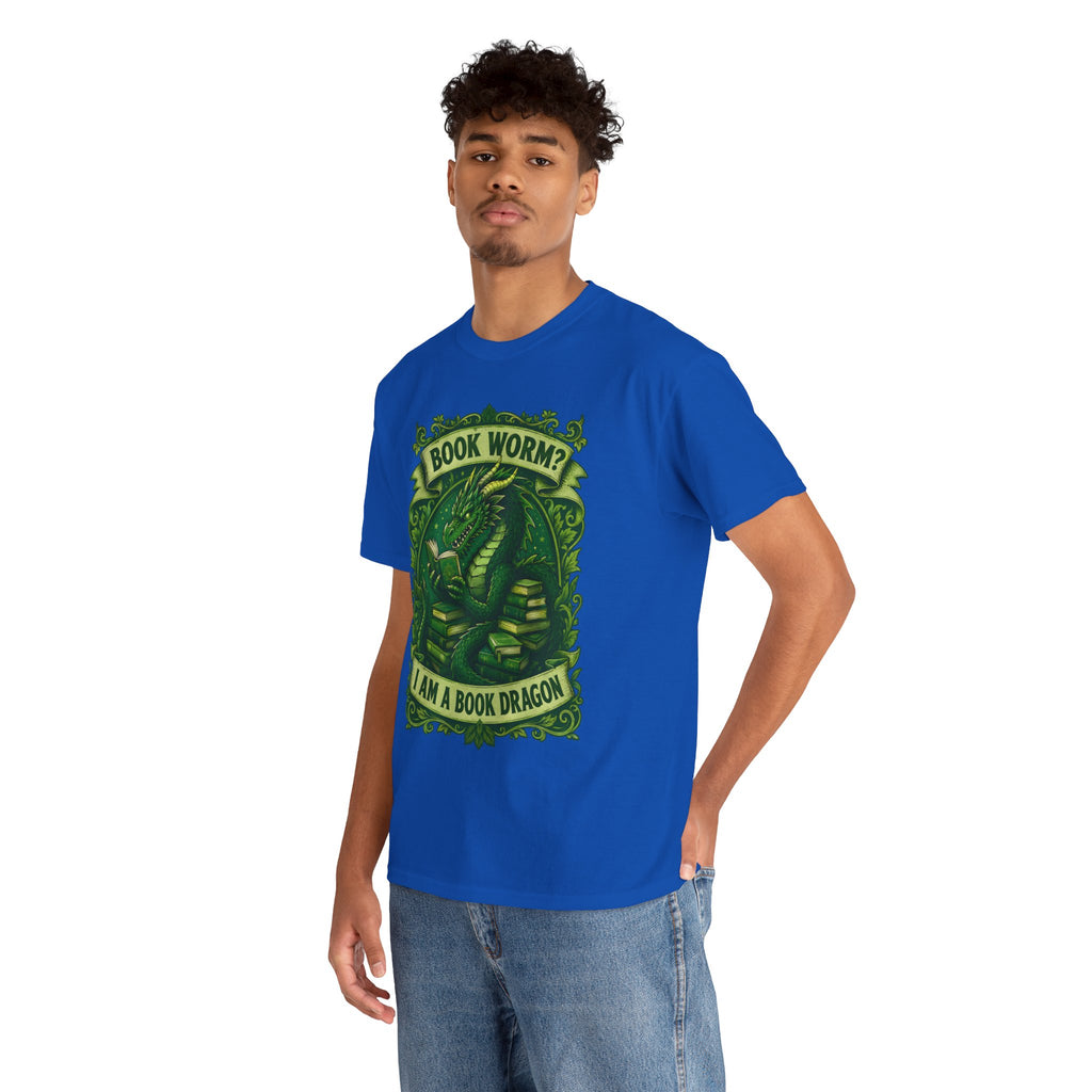 Book Worm? I Am a Book Dragon, Fantasy Reader T-shirt