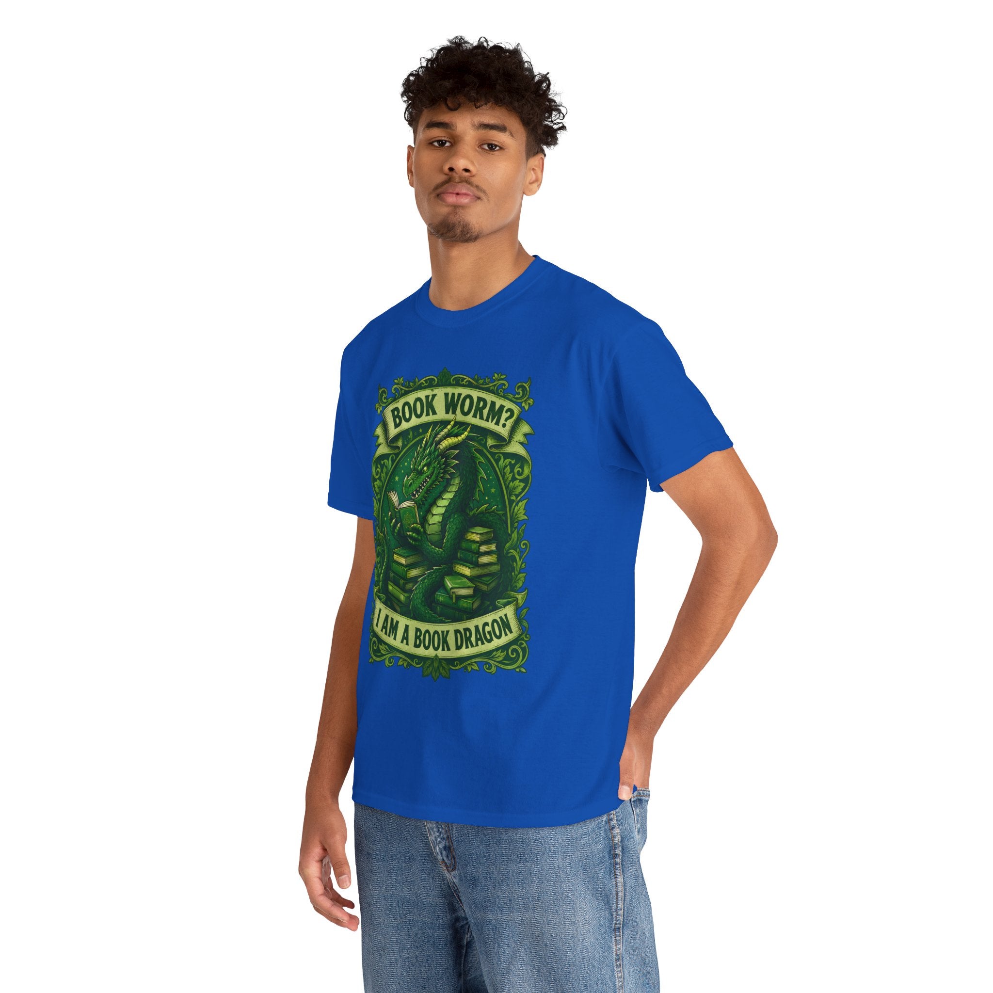 Book Worm? I Am a Book Dragon, Fantasy Reader T-shirt