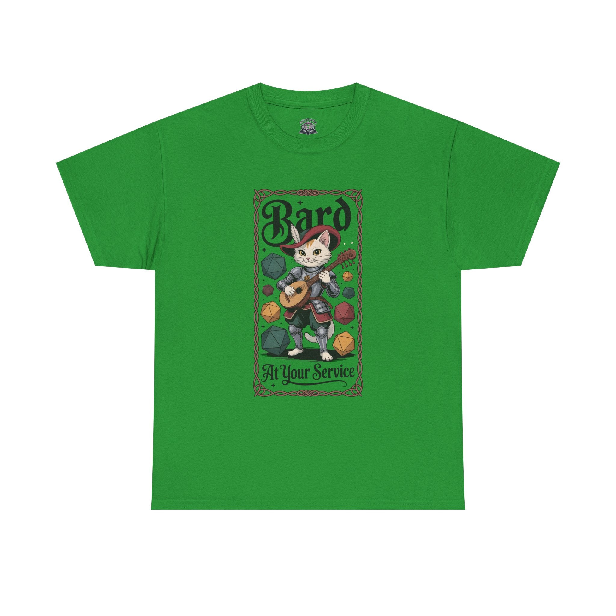 Bard Cat at Your Serivece D&D T-shirt | Cat Lover RPG Gift