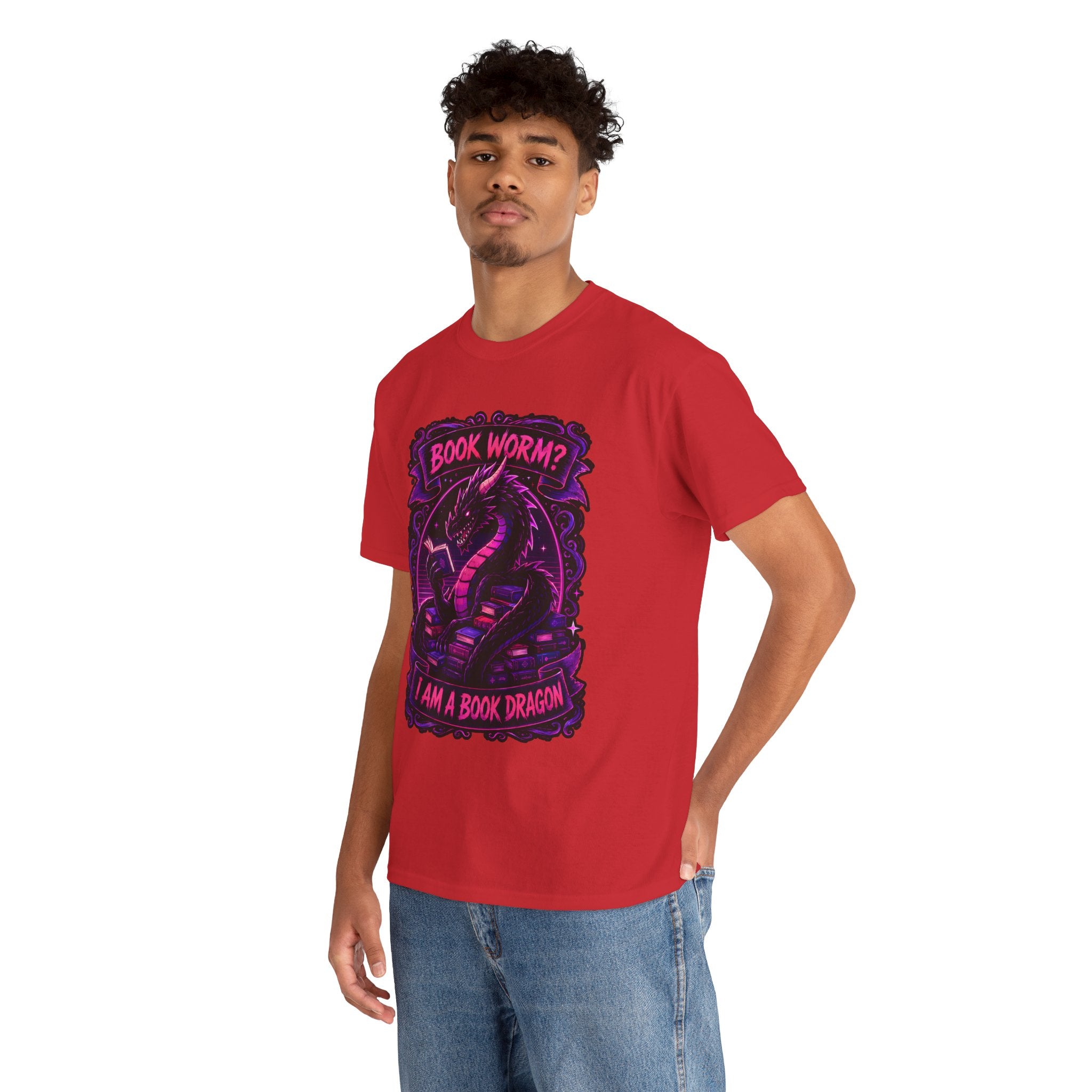 Book Worm? I Am a Book Dragon, Fantasy Reader T-shirt