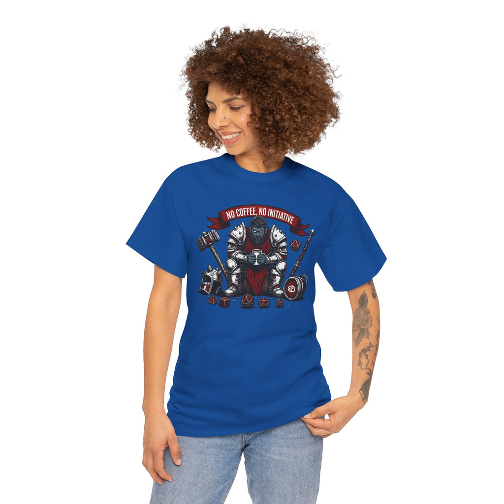 No Coffee, No Initiative | Fantasy RPG T-shirt
