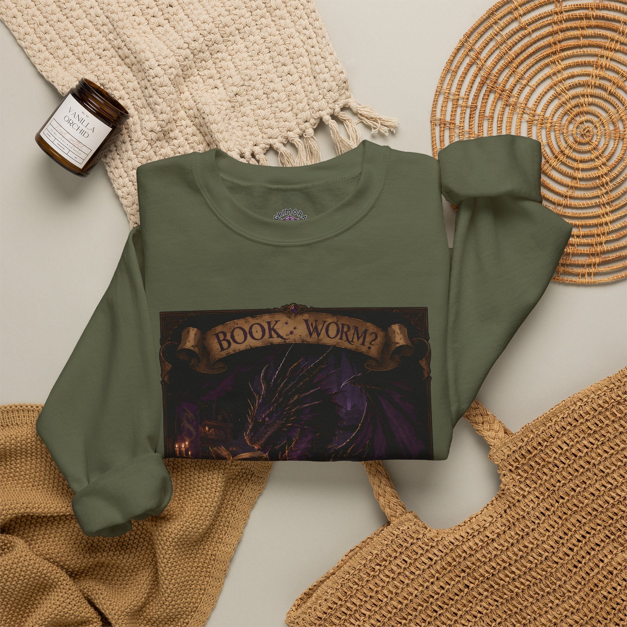 Book Worm? I Am a Book Dragon, Fantasy Reader Sweatshirt