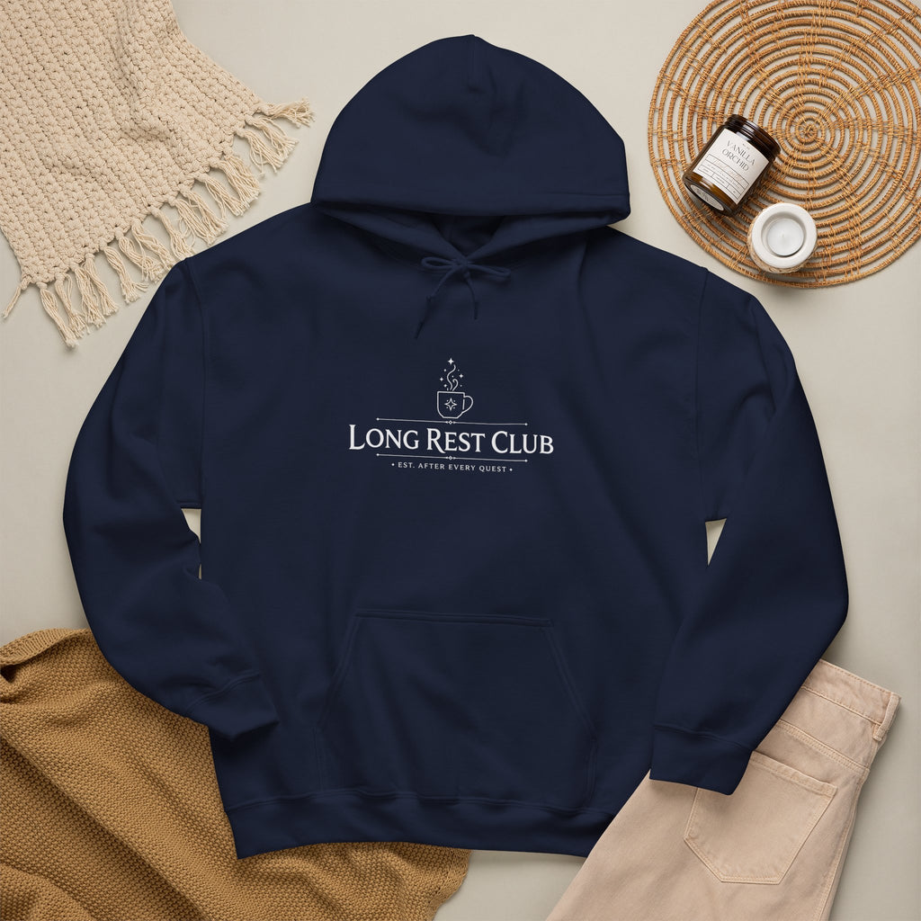 Long Rest Club – Est. After Every Quest | Fantasy RPG Hoodie