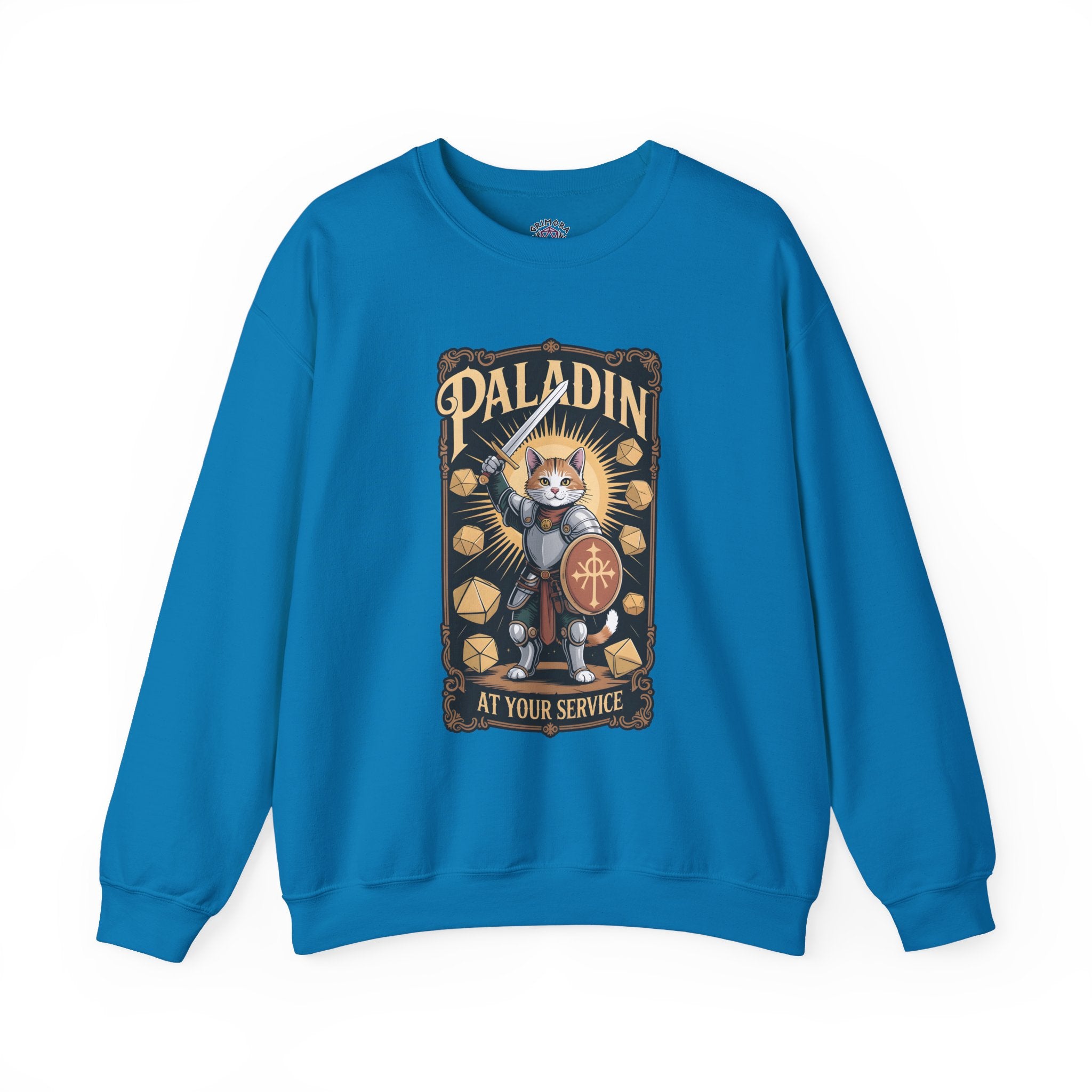 Paladin Cat at Your Service D&D Sweatshirt | Cat Lover RPG Gift