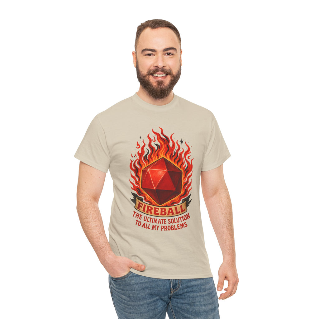 Fireball – The Ultimate Solution to All My Problems| Funny RPG T-shirt