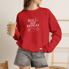 Roll. Sip. Repeat. | Tabletop RPG Coffee Sweatshirt | Dice & Coffee Lover Sweatshirt