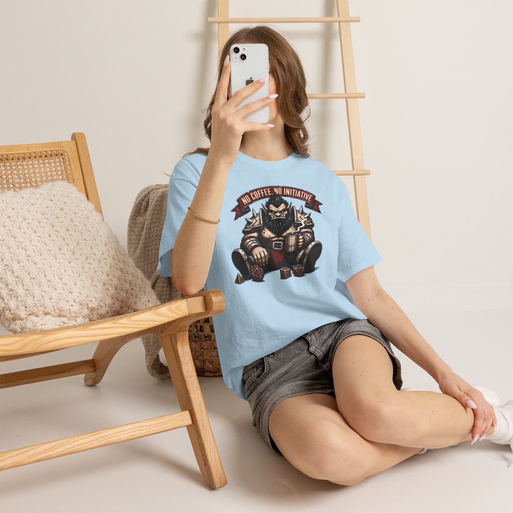 No Coffee, No Initiative | Fantasy RPG T-shirt