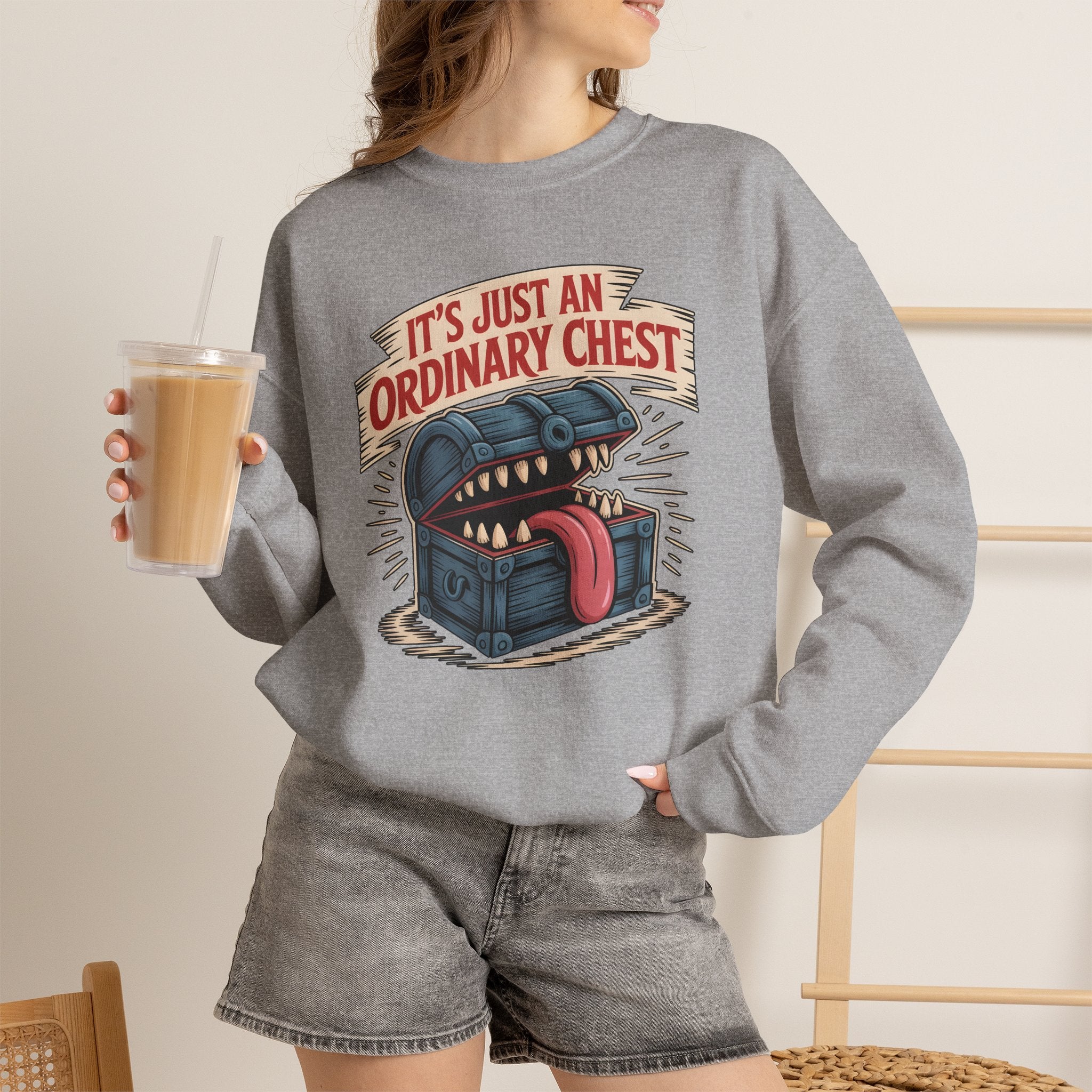 "It's Just An Ordinary Chest" — Mimic monster Sweatshirt