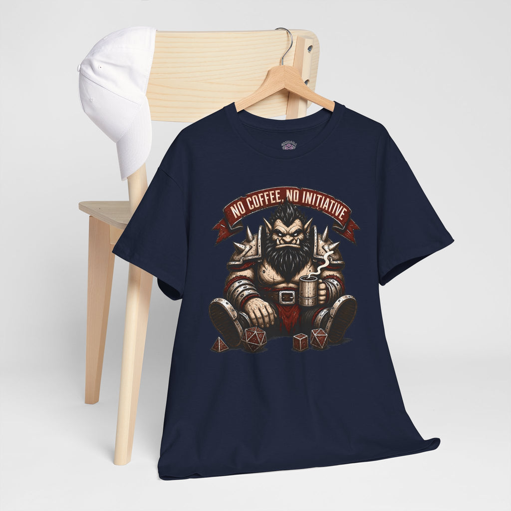 No Coffee, No Initiative | Fantasy RPG T-shirt