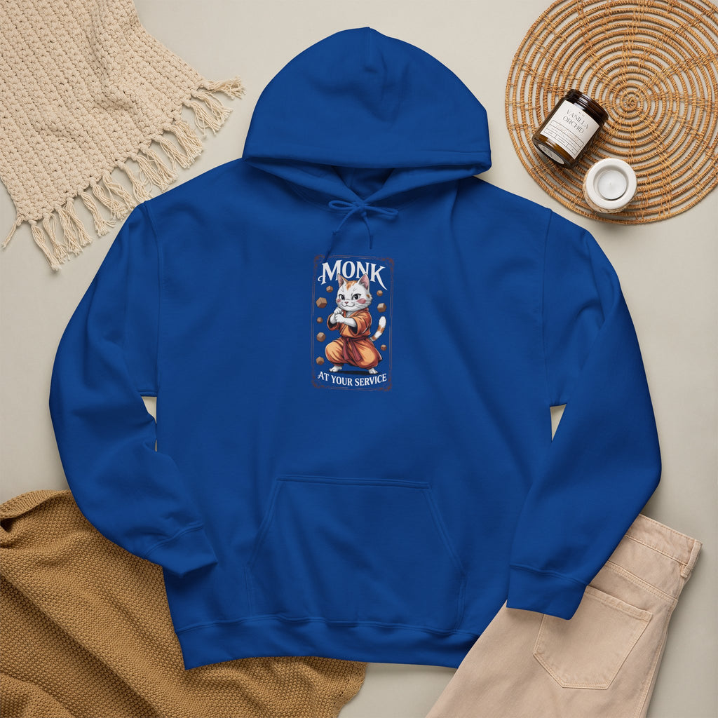Monk Cat at Your Service D&D Hoodie | Cat Lover RPG Gift