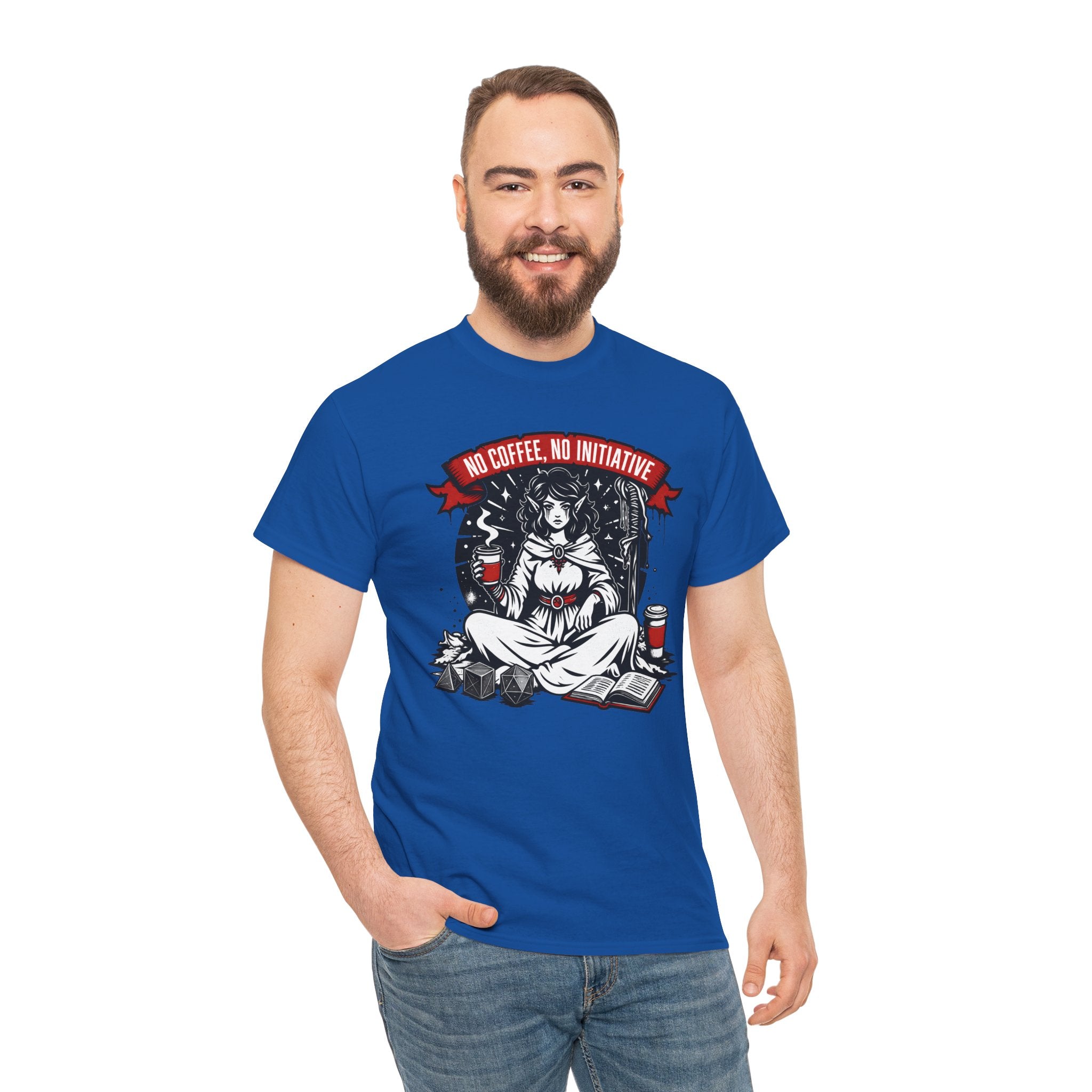 No Coffee, No Initiative | Fantasy RPG T-shirt