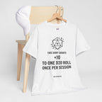 Dice roll plus modifier T-shirt | D20 RPG Personalizable T-shirt