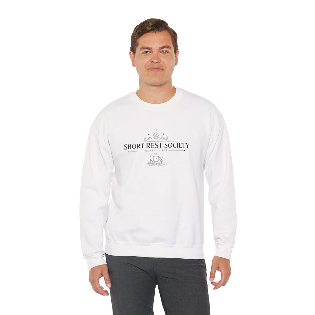 Short Rest Society – Coffee First | Tabletop RPG Sweatshirt