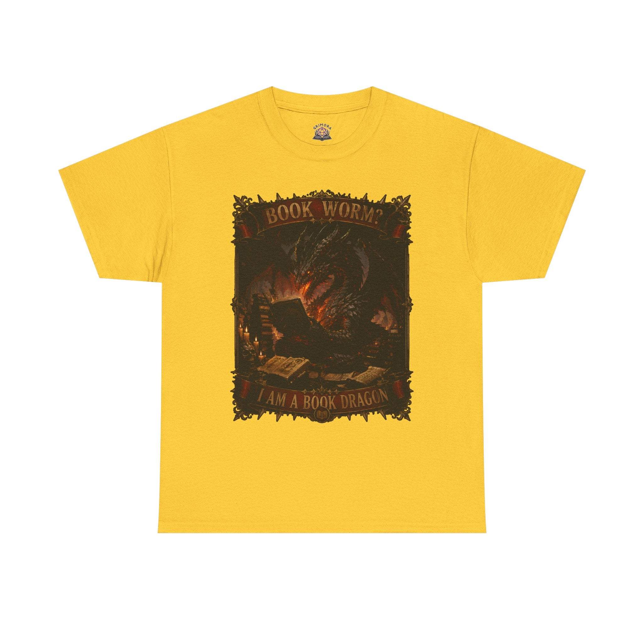 Book Worm? I Am a Book Dragon, Fantasy Reader T-shirt