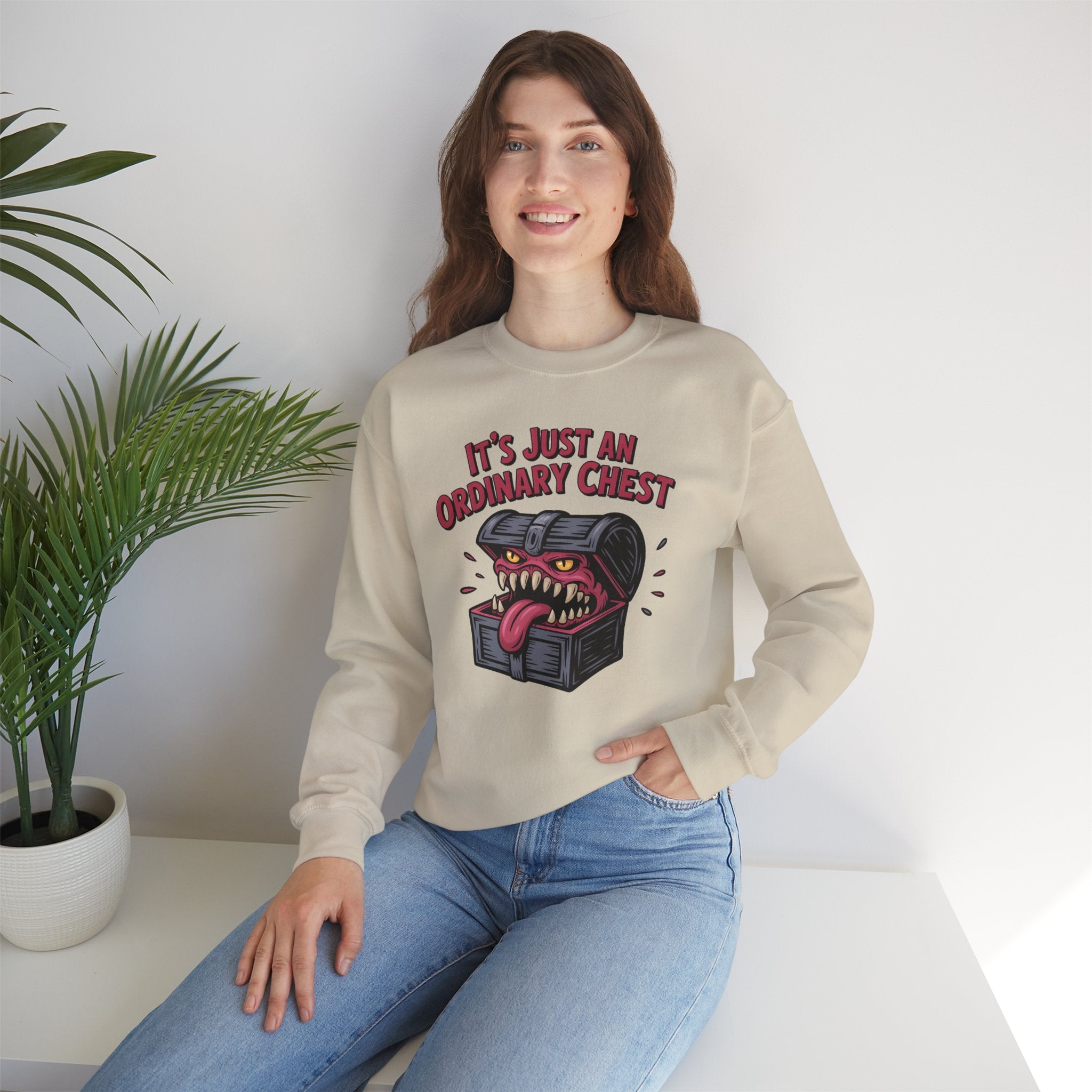 "It's Just An Ordinary Chest" — Mimic monster Sweatshirt