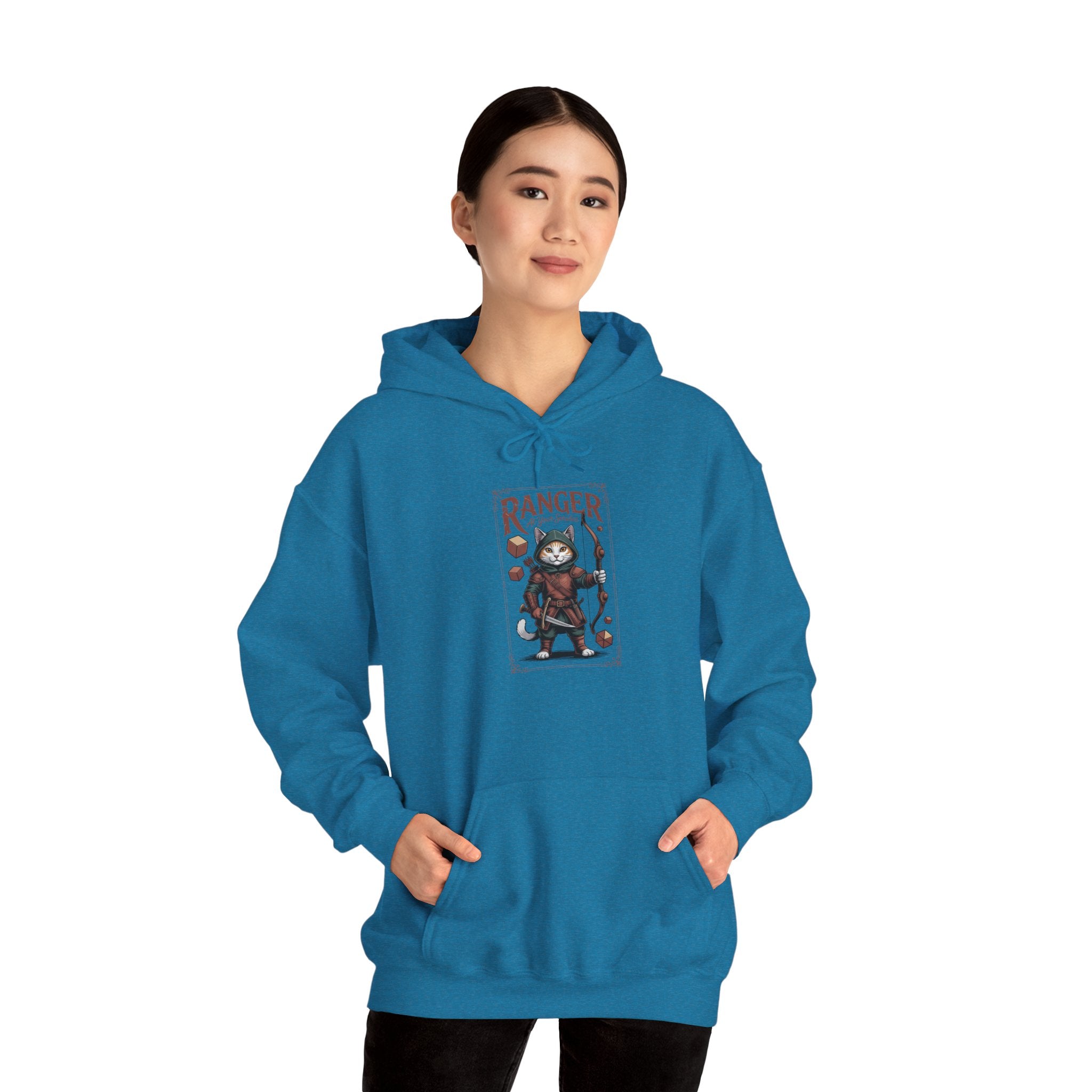 Ranger Cat at Your Serivece D&D Hoodie | Cat Lover RPG Gift