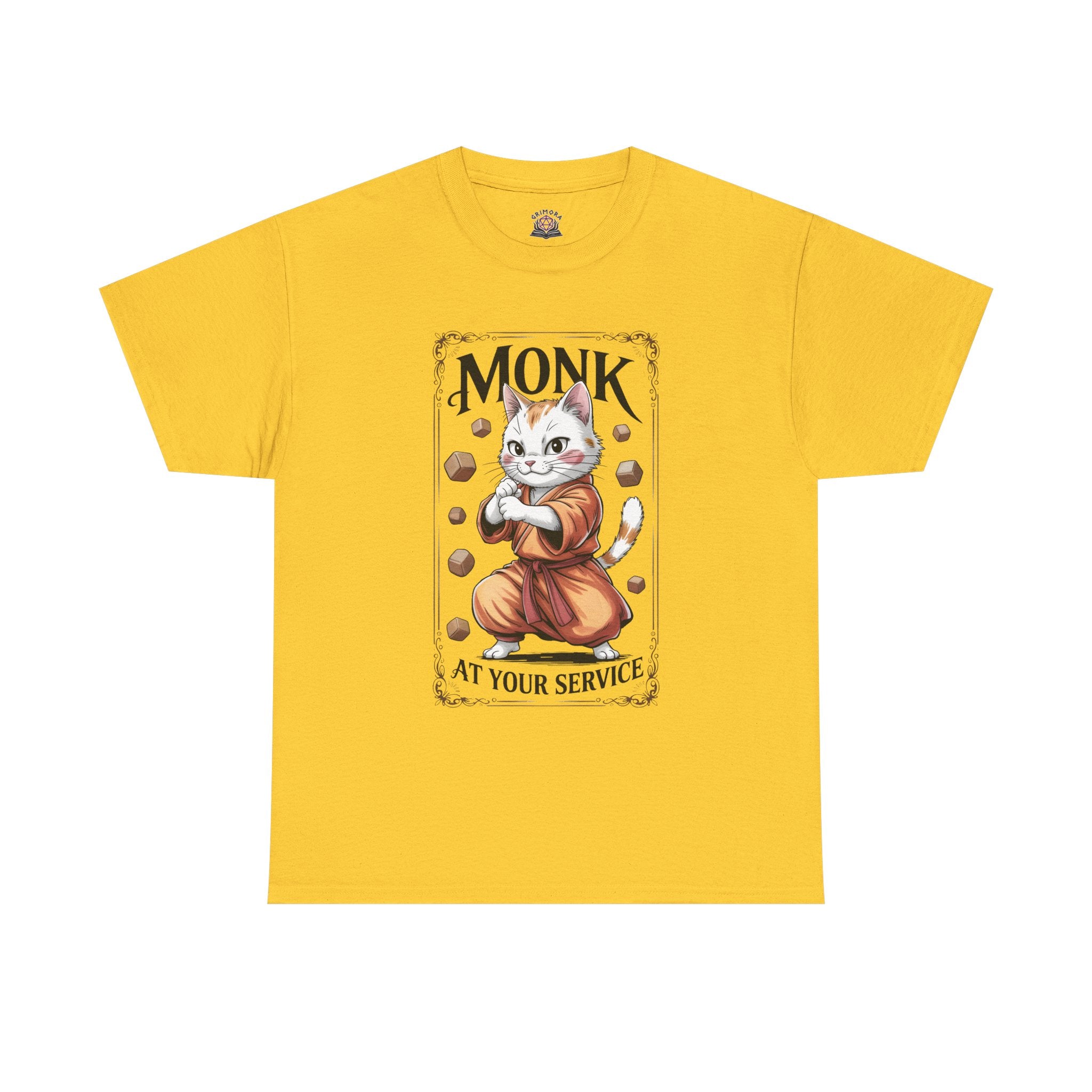 Monk Cat at Your Service D&D T-shirt | Cat Lover RPG Gift