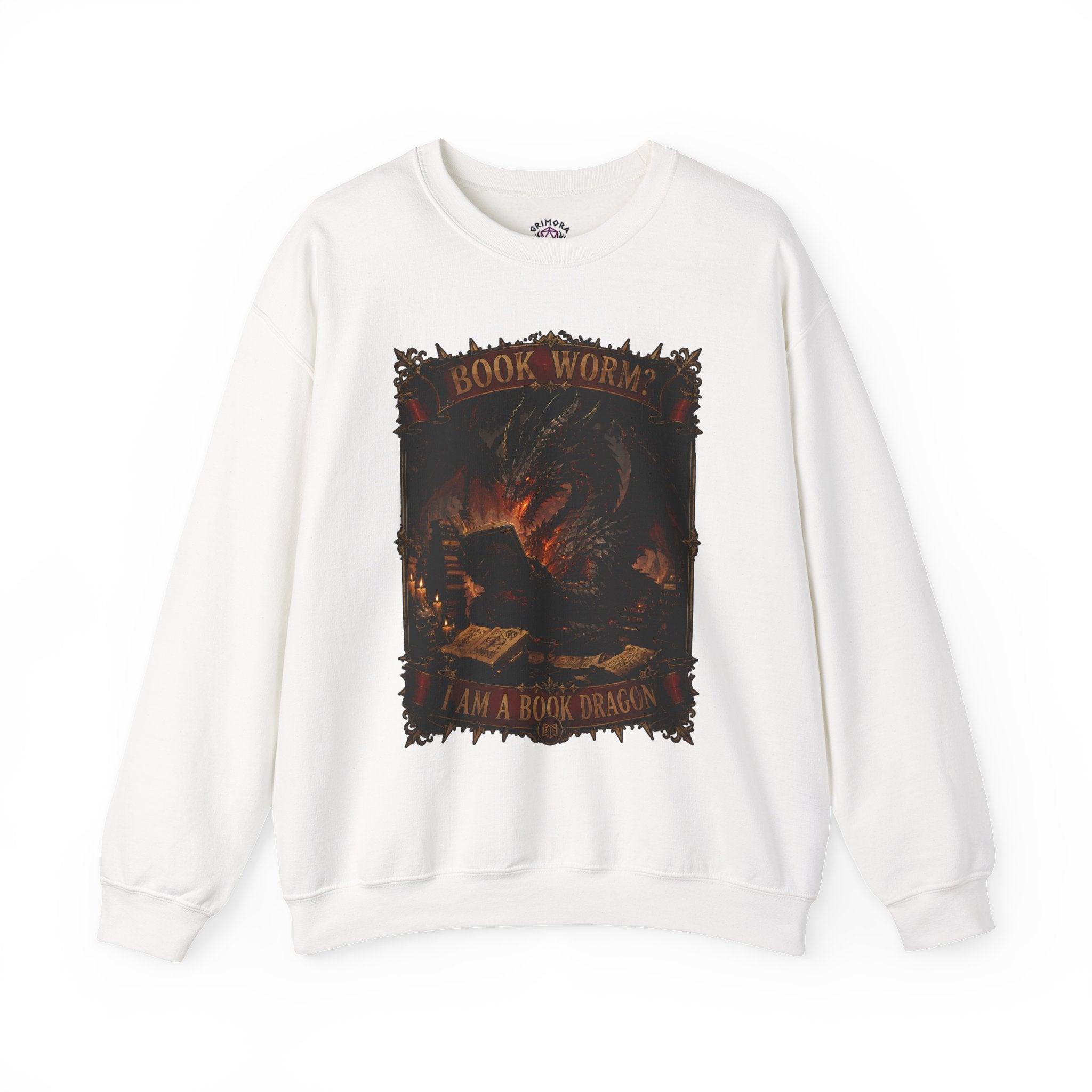 Book Worm? I Am a Book Dragon, Fantasy Reader Sweatshirt