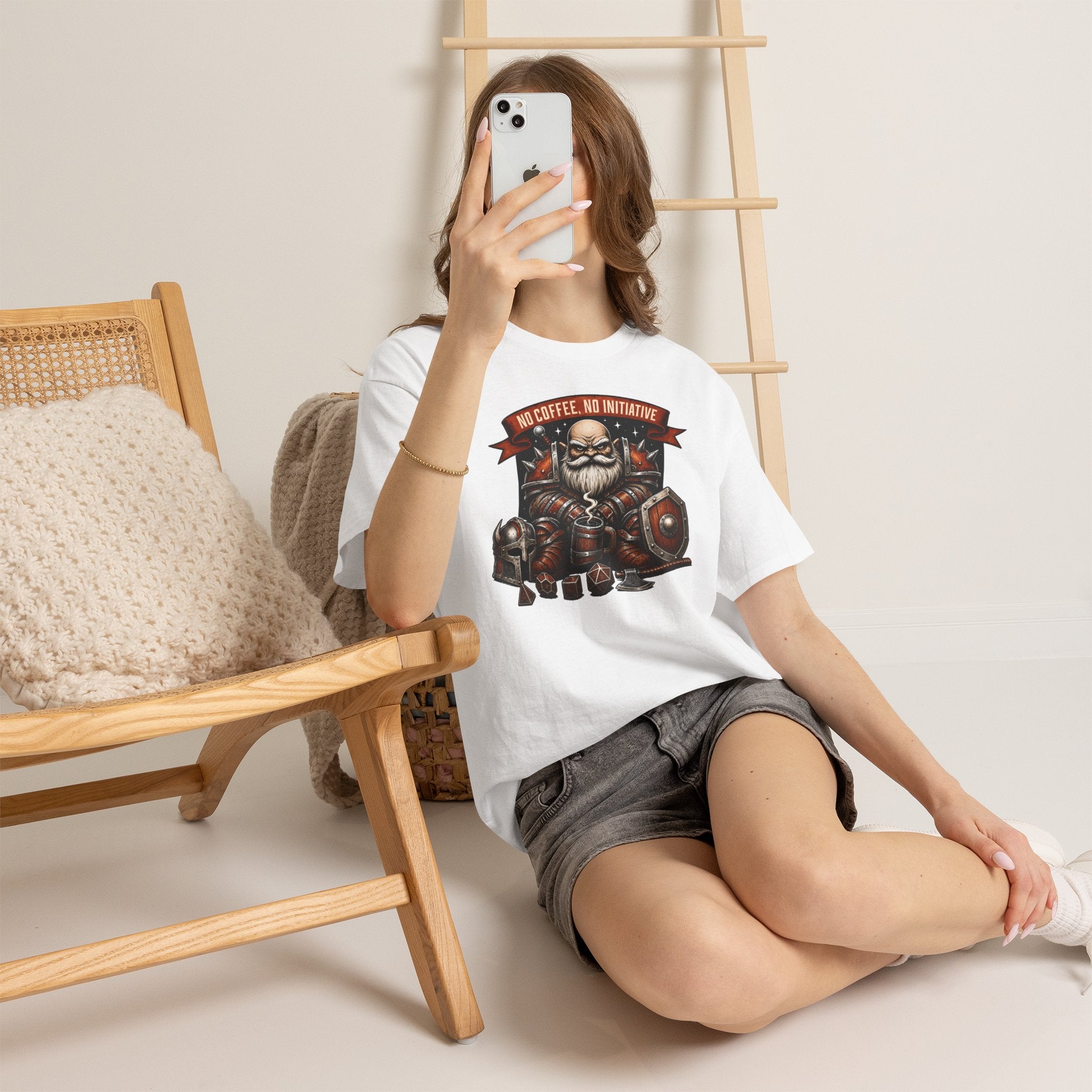 No Coffee, No Initiative | Fantasy RPG T-shirt