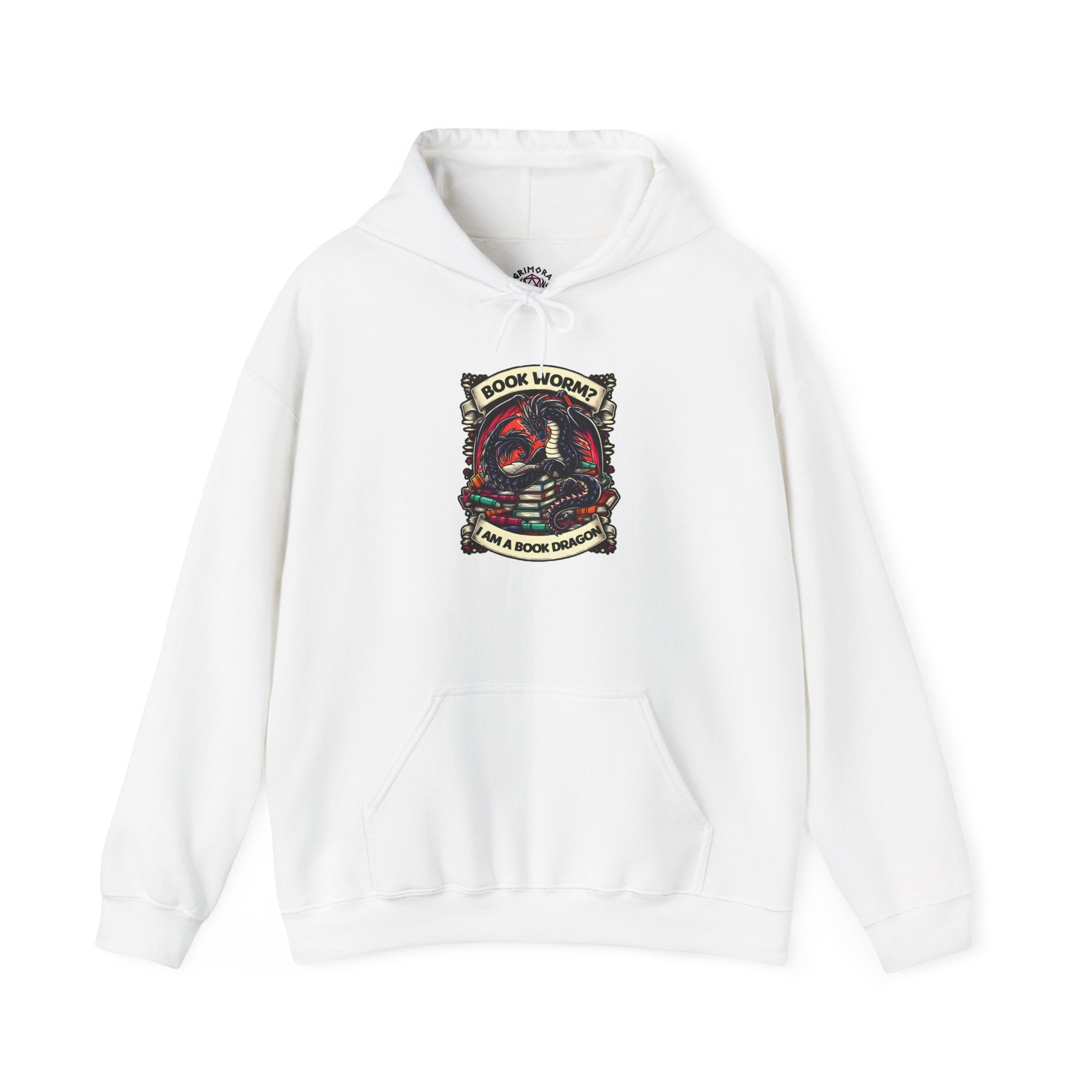 Book Worm? I Am a Book Dragon, Fantasy Reader Hoodie