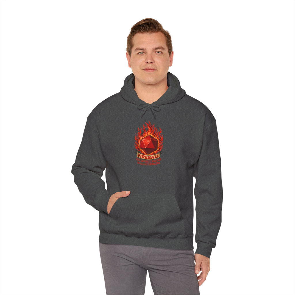 Fireball – The Ultimate Solution to All My Problems| Funny RPG Hoodie