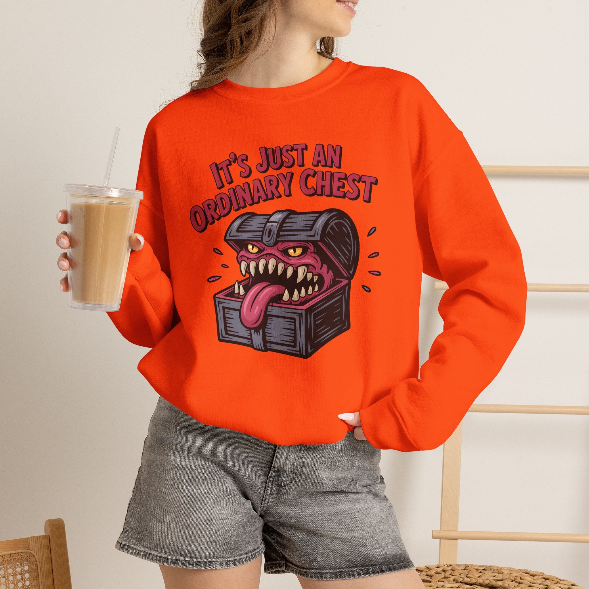 "It's Just An Ordinary Chest" — Mimic monster Sweatshirt