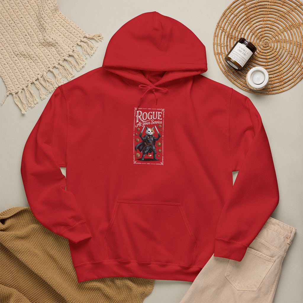 Rogue Cat at Your Serivece D&D Hoodie | Cat Lover RPG Gift