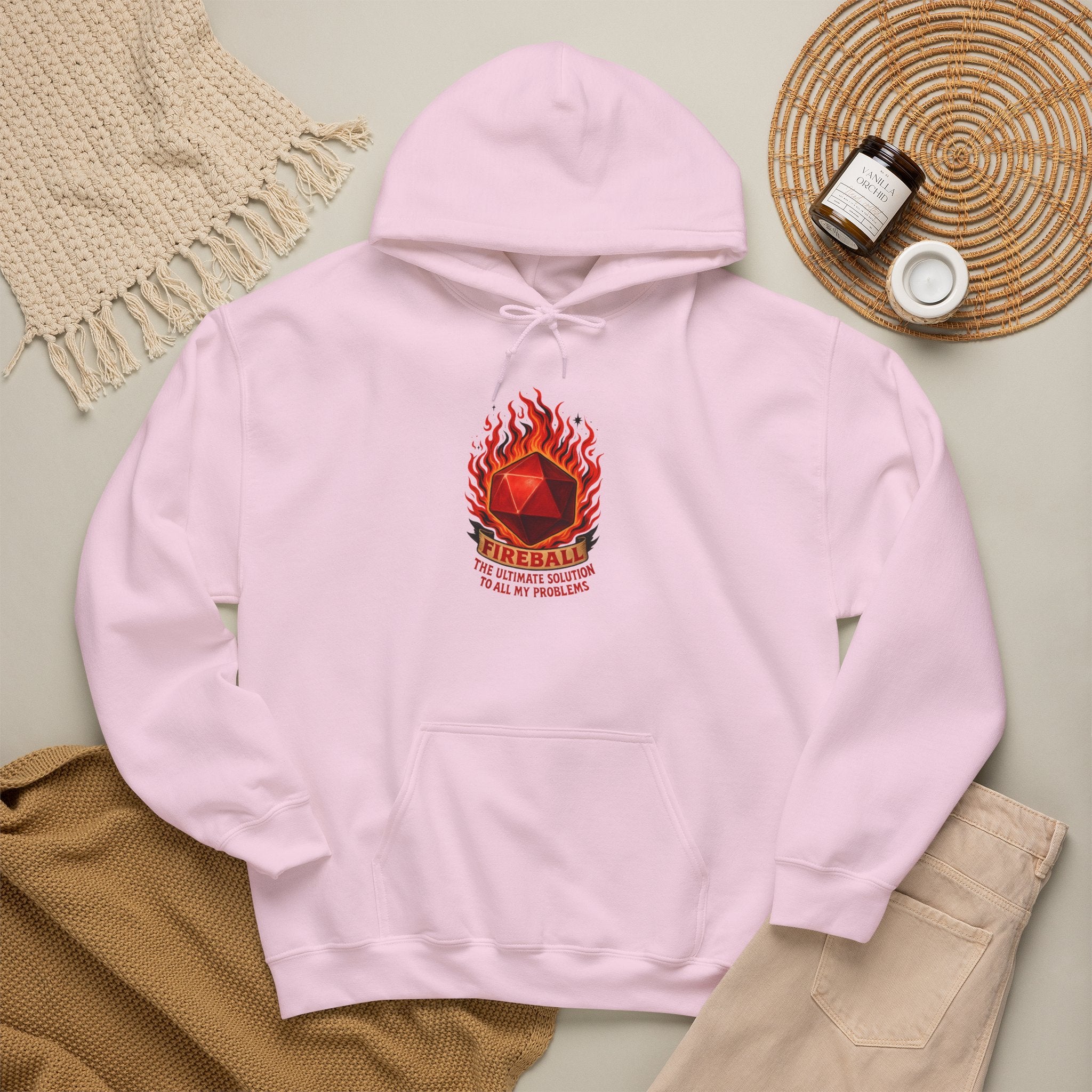 Fireball – The Ultimate Solution to All My Problems| Funny RPG Hoodie