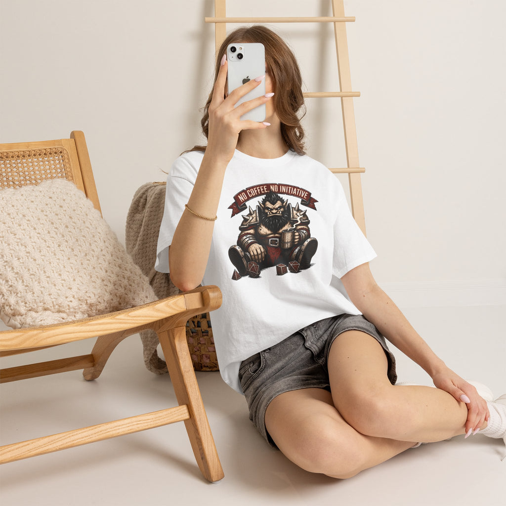 No Coffee, No Initiative | Fantasy RPG T-shirt