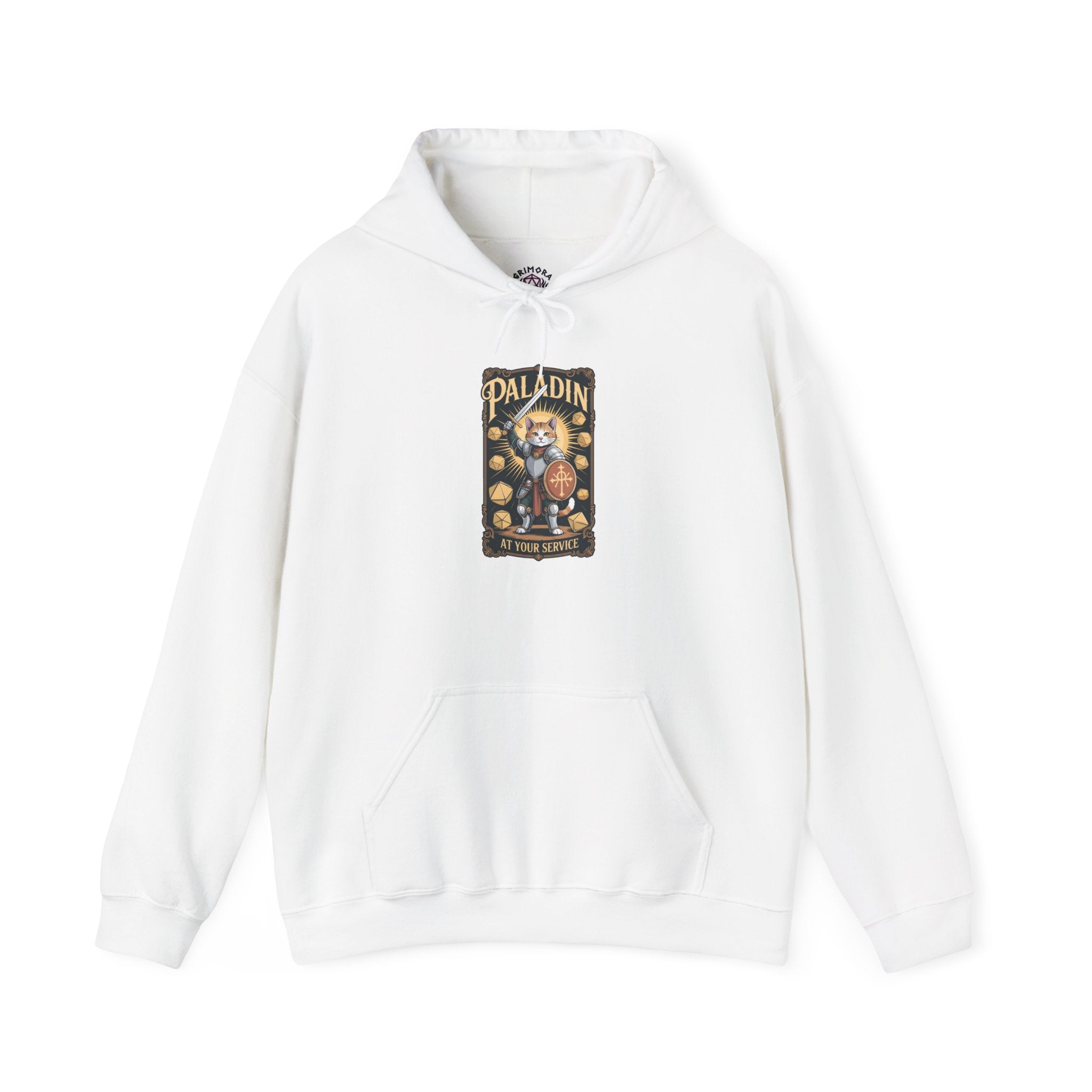 Paladin Cat at Your Service D&D Hoodie | Cat Lover RPG Gift