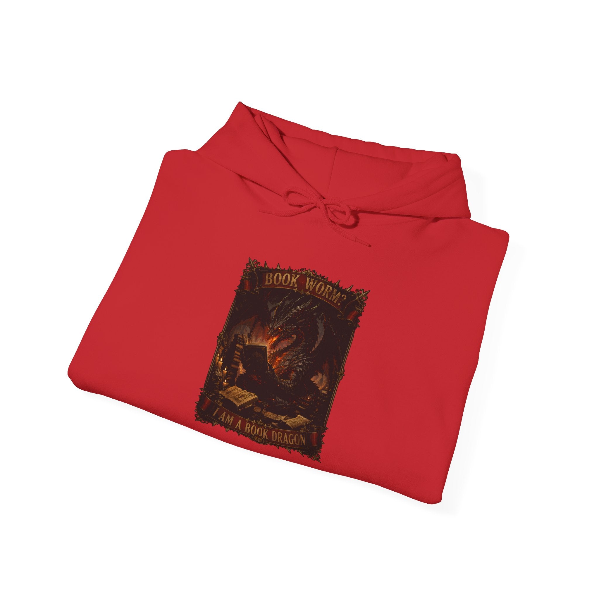Book Worm? I Am a Book Dragon, Fantasy Reader Hoodie
