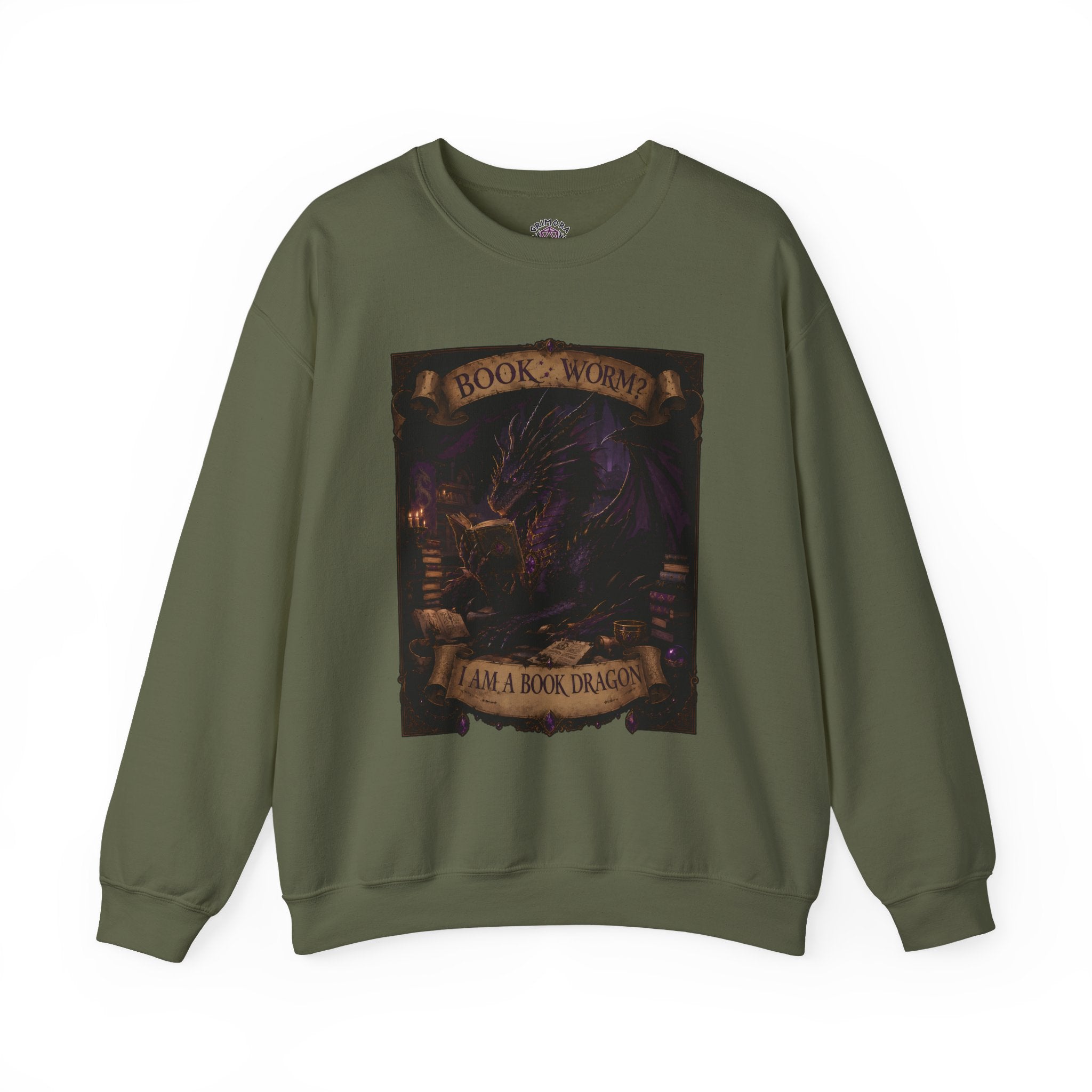 Book Worm? I Am a Book Dragon, Fantasy Reader Sweatshirt