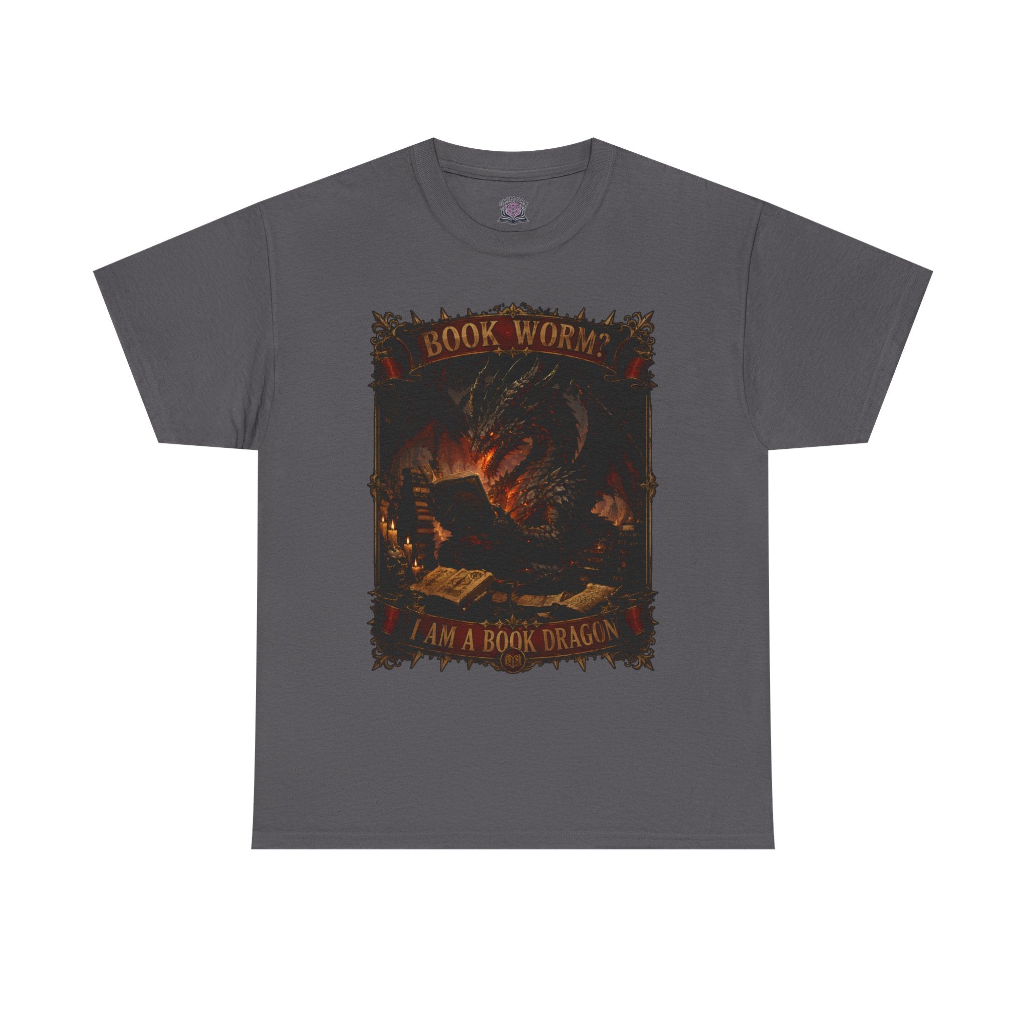 Book Worm? I Am a Book Dragon, Fantasy Reader T-shirt