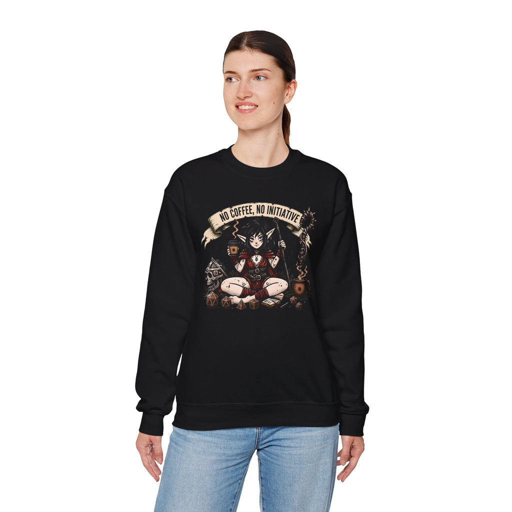 No Coffee, No Initiative | Fantasy RPG Sweatshirt