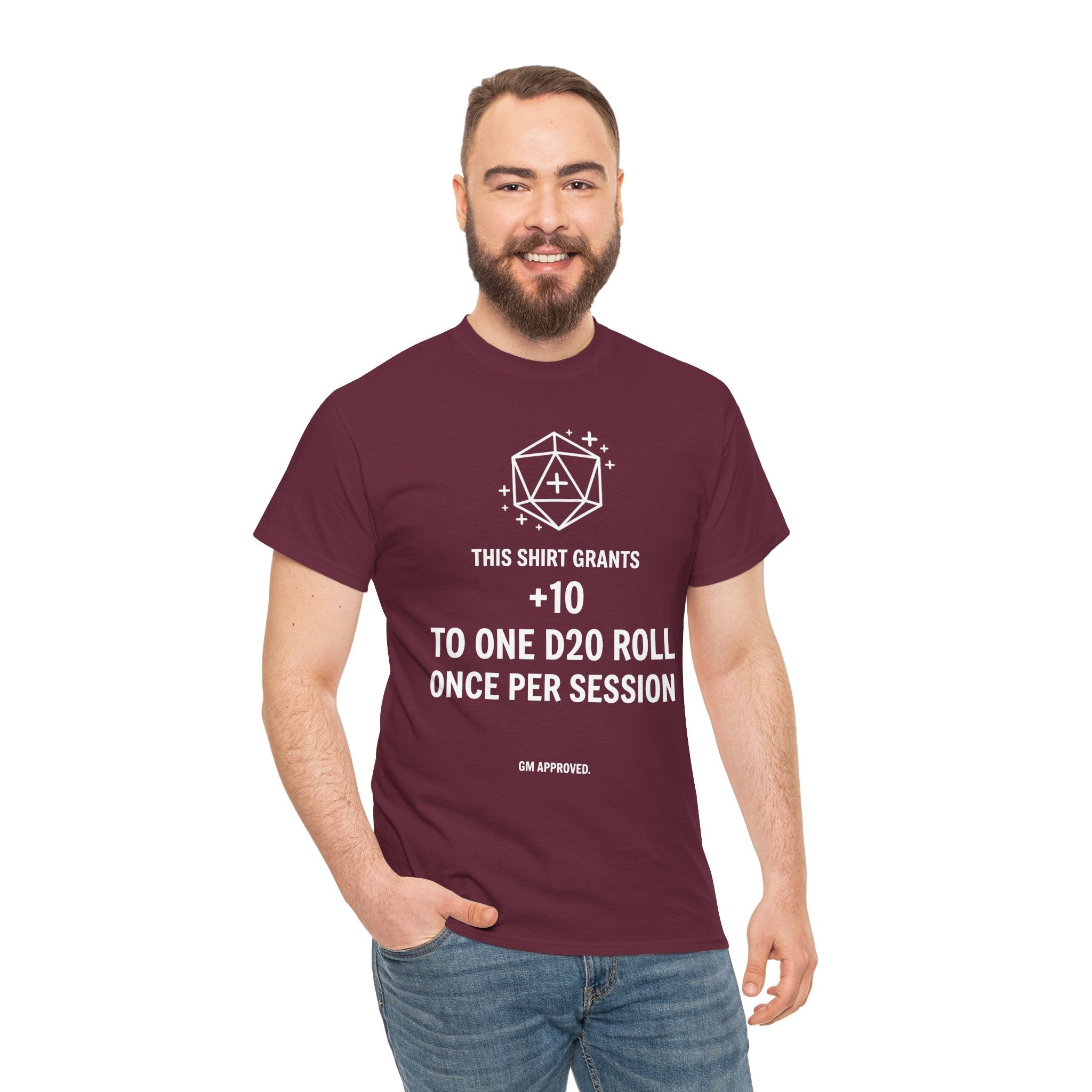 Dice roll plus modifier T-shirt | D20 RPG Personalizable T-shirt