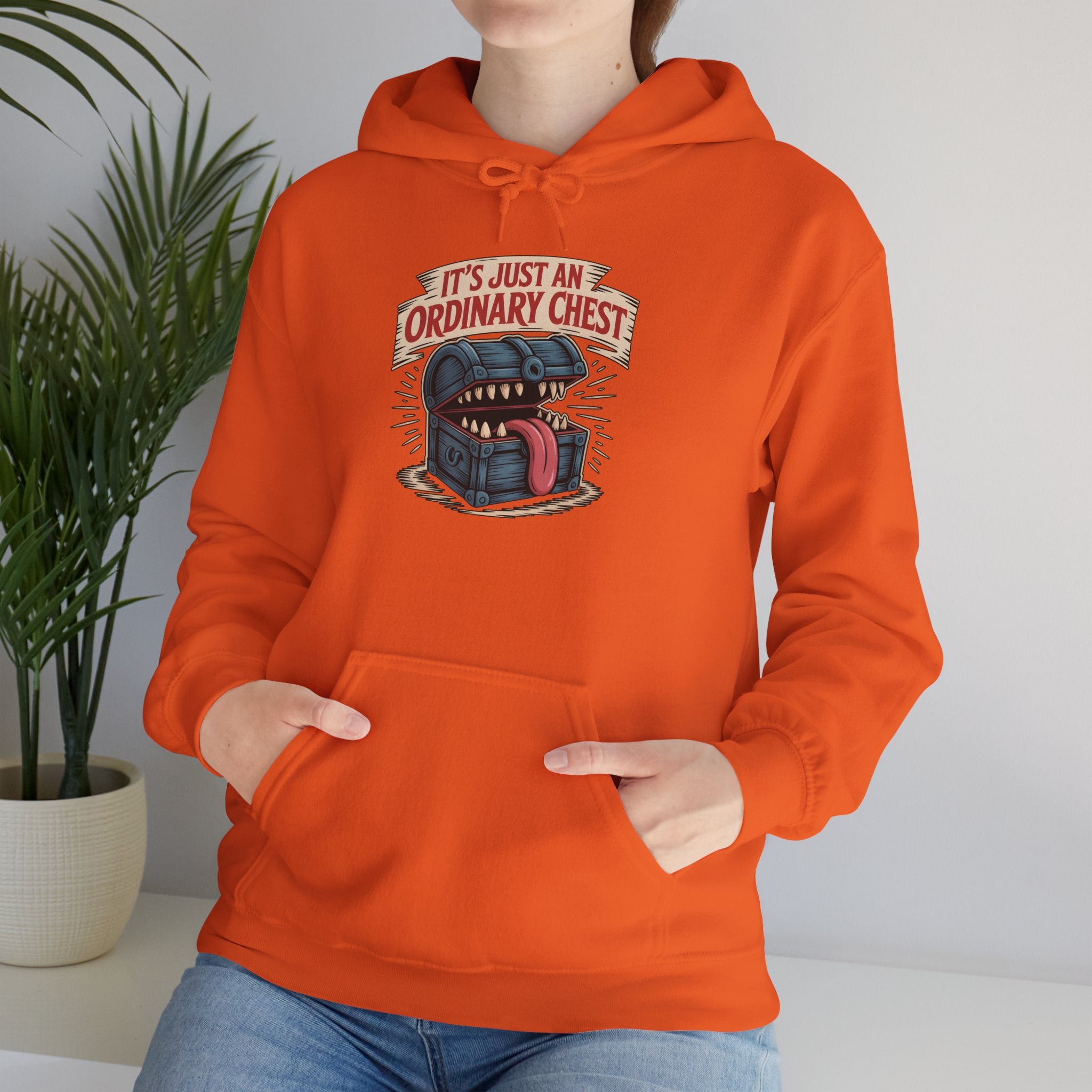 "It's Just An Ordinary Chest" — Mimic monster Hoodie