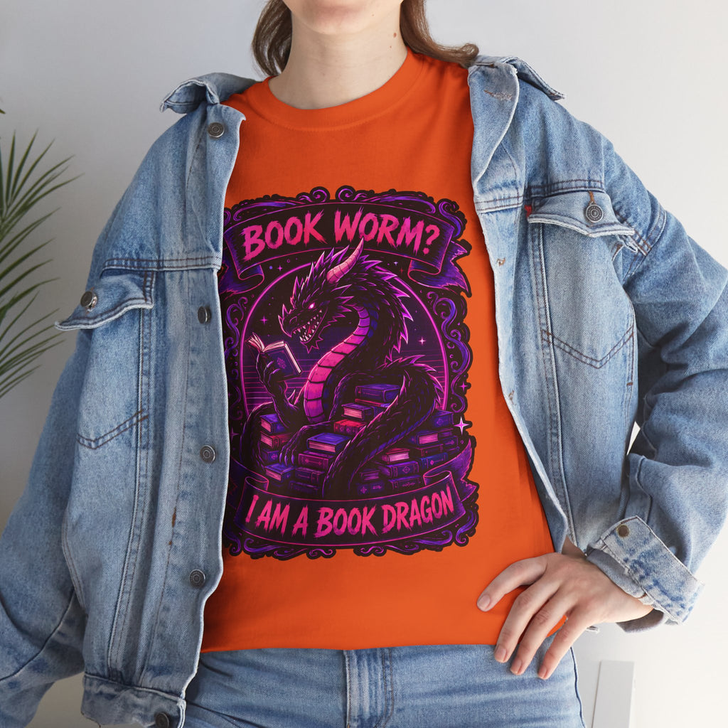 Book Worm? I Am a Book Dragon, Fantasy Reader T-shirt