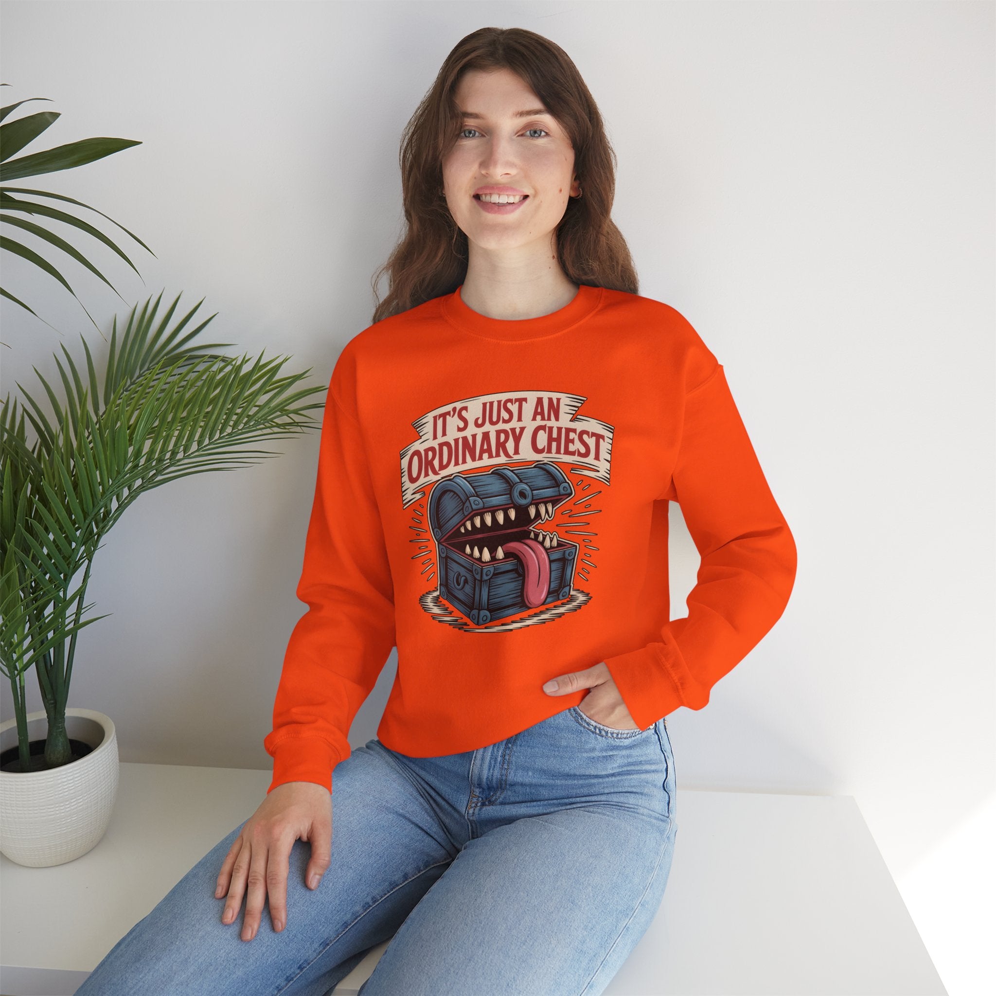 "It's Just An Ordinary Chest" — Mimic monster Sweatshirt