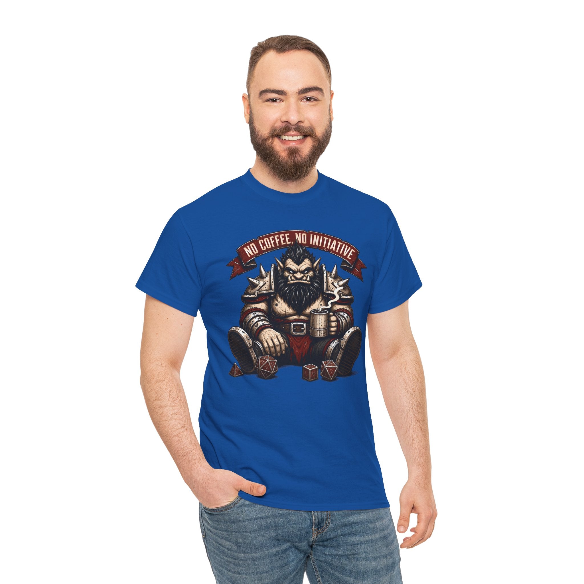 No Coffee, No Initiative | Fantasy RPG T-shirt